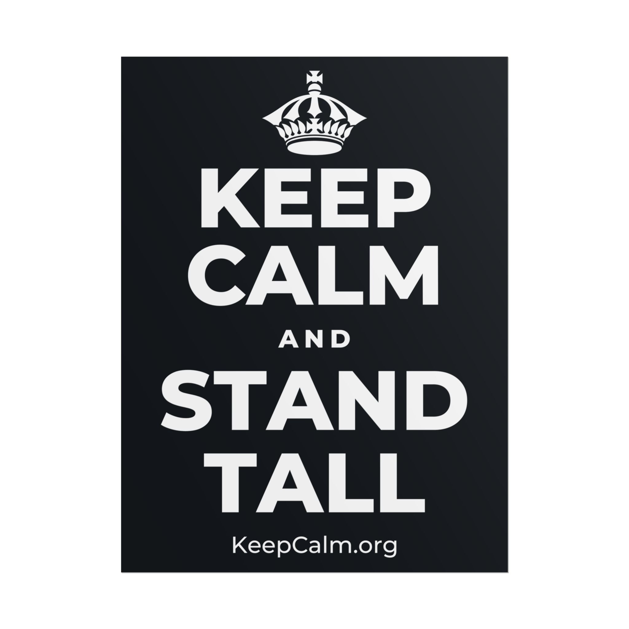 KEEP CALM AND STAND TALL Poster (Dark)