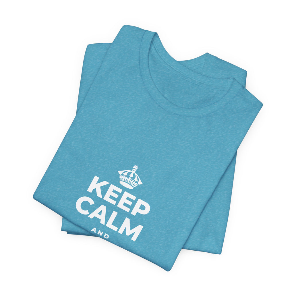 KEEP CALM AND CHASE THE MOONLIGHT T-Shirt (Soft Cream–Heather Mauve)