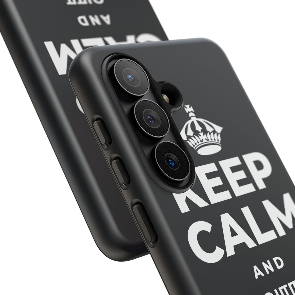 KEEP CALM AND வார இறுதிக்குள் மெதுவாக இறங்குங்கள் Phone Case (Dark)