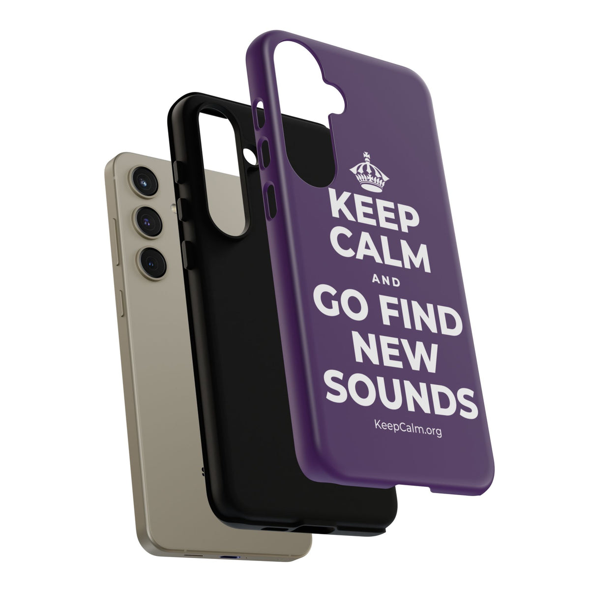 KEEP CALM AND GO FIND NEW SOUNDS Phone Case