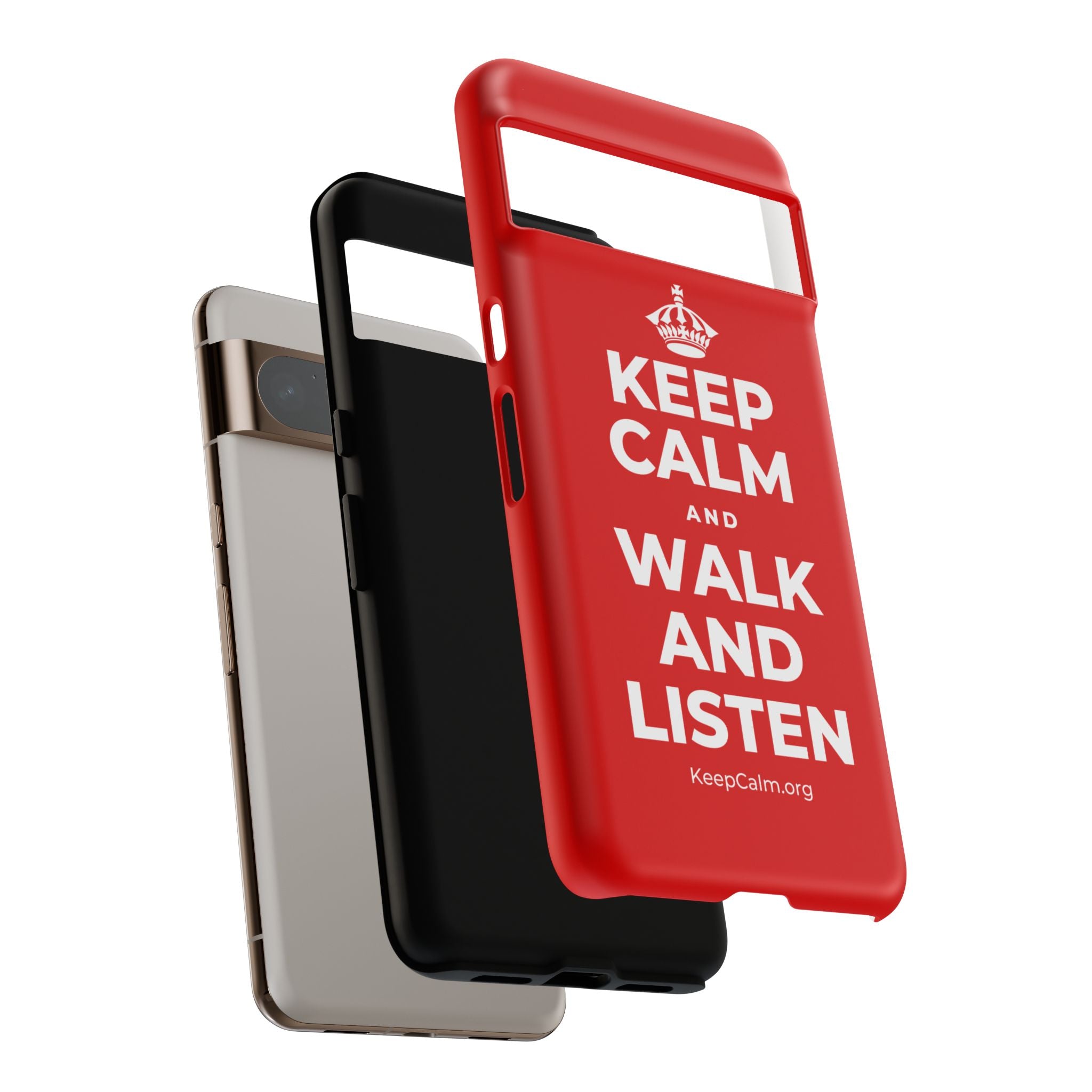 KEEP CALM AND WALK AND LISTEN Phone Case