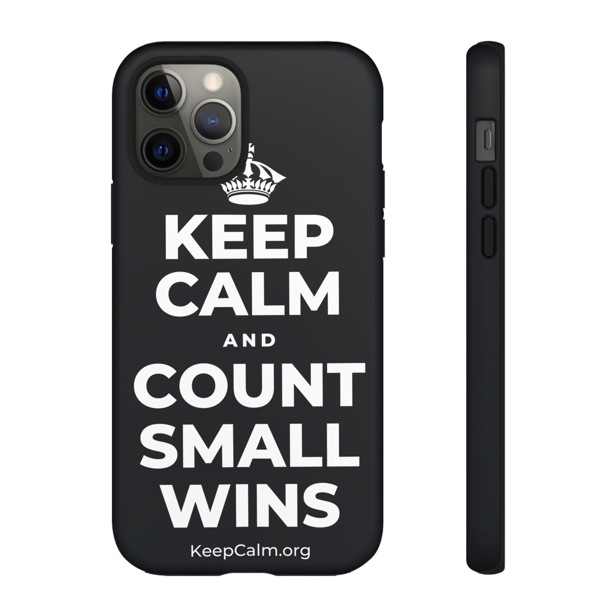 KEEP CALM AND COUNT SMALL WINS Phone Case (Dark)