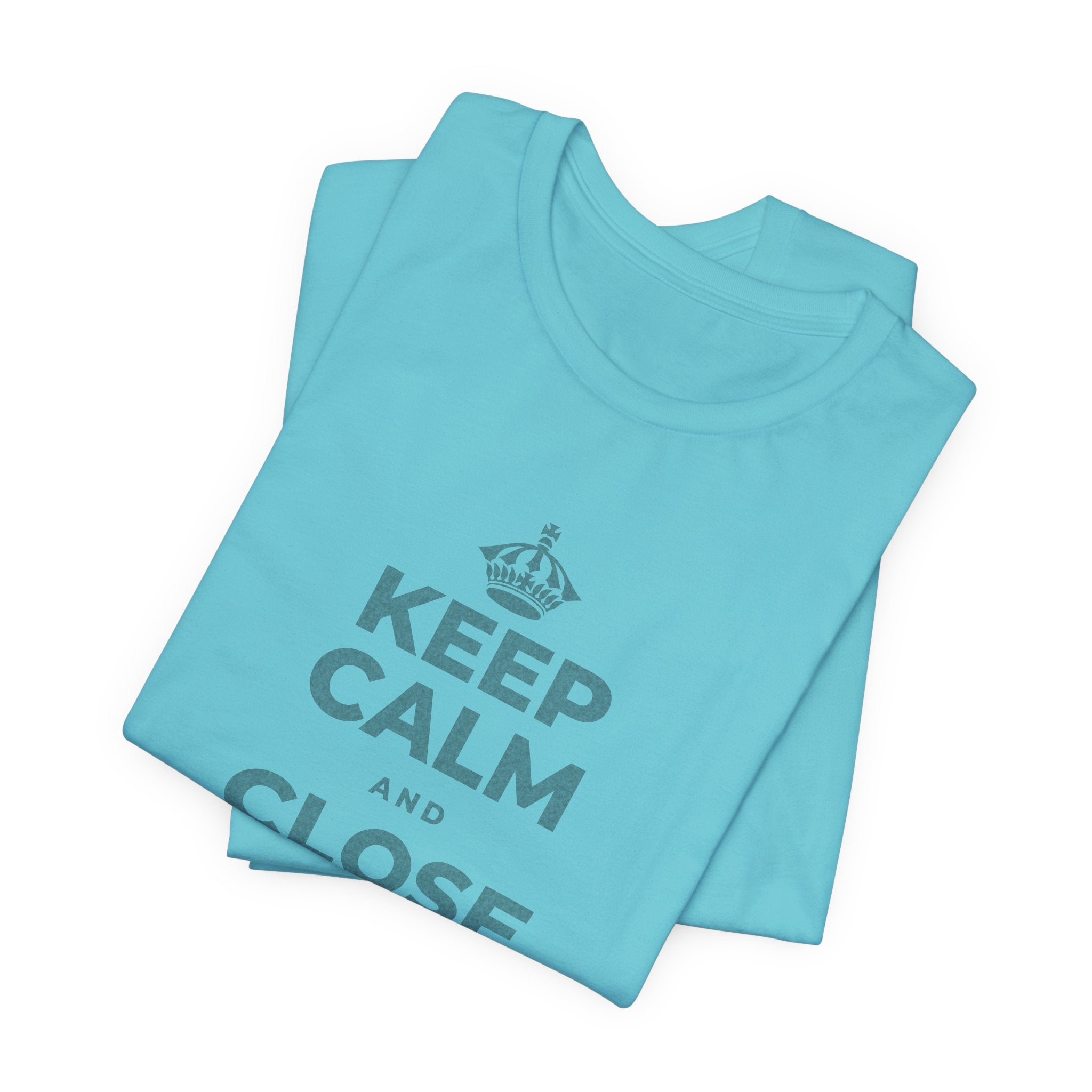 KEEP CALM AND CLOSE YOUR EYES A MOMENT T-Shirt (Soft Cream–Heather Mauve)
