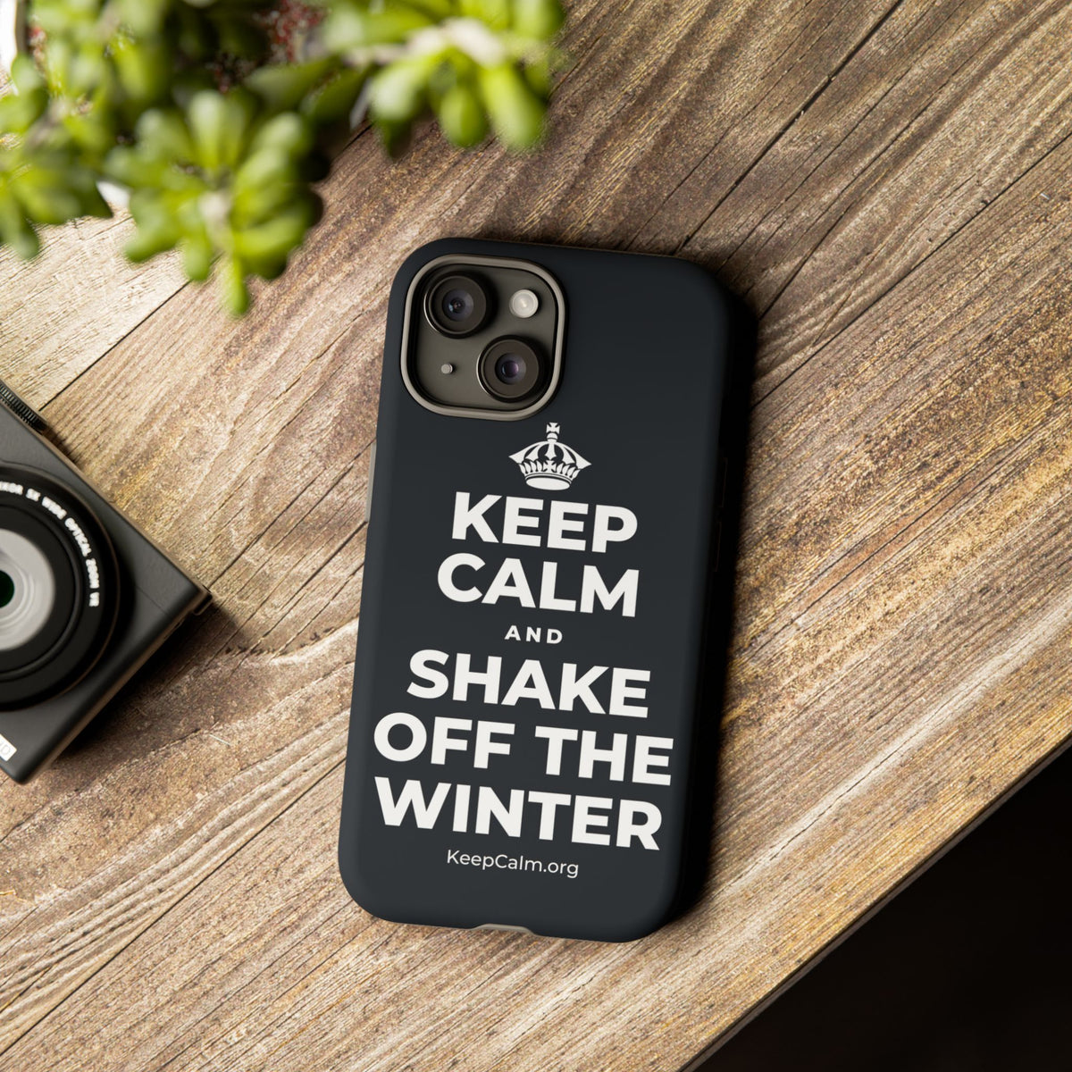 KEEP CALM AND SHAKE OFF THE WINTER Phone Case (Dark)