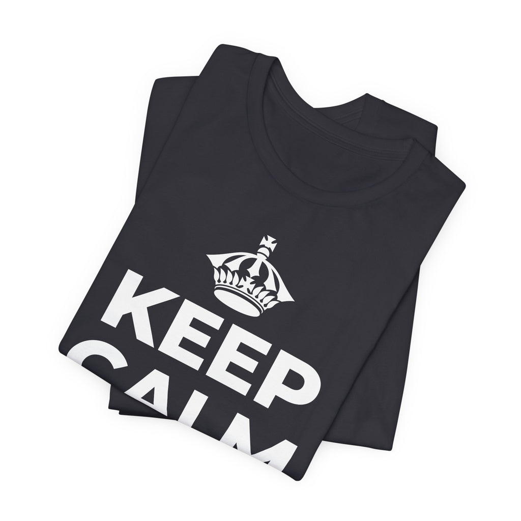 KEEP CALM AND ให้วันหยุดได้ช้า ๆ T-Shirt (Baby Blue–Silver)