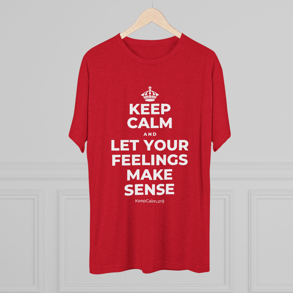 KEEP CALM AND LET YOUR FEELINGS MAKE SENSE Tri-Blend Tee