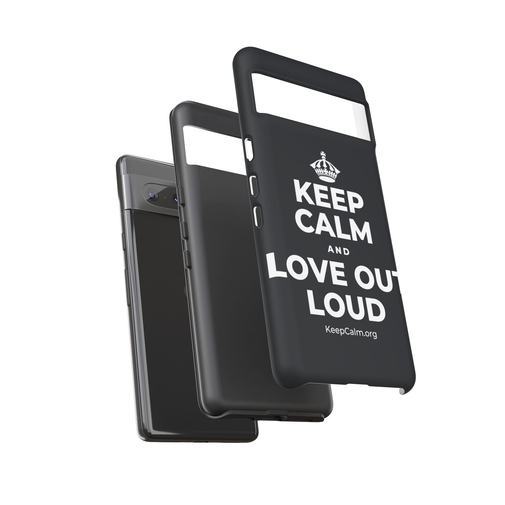 KEEP CALM AND LOVE OUT LOUD Phone Case (Dark)