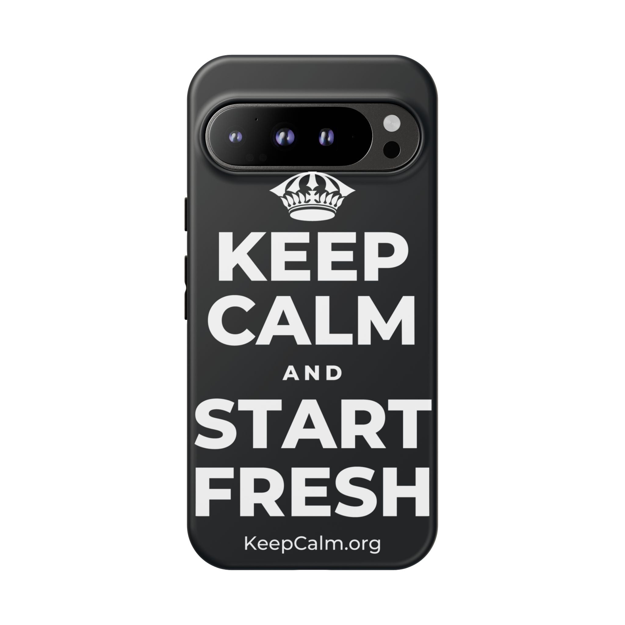 KEEP CALM AND START FRESH Phone Case (Dark)