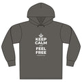 KEEP CALM AND FEEL FREE Organic Hoodie Tee