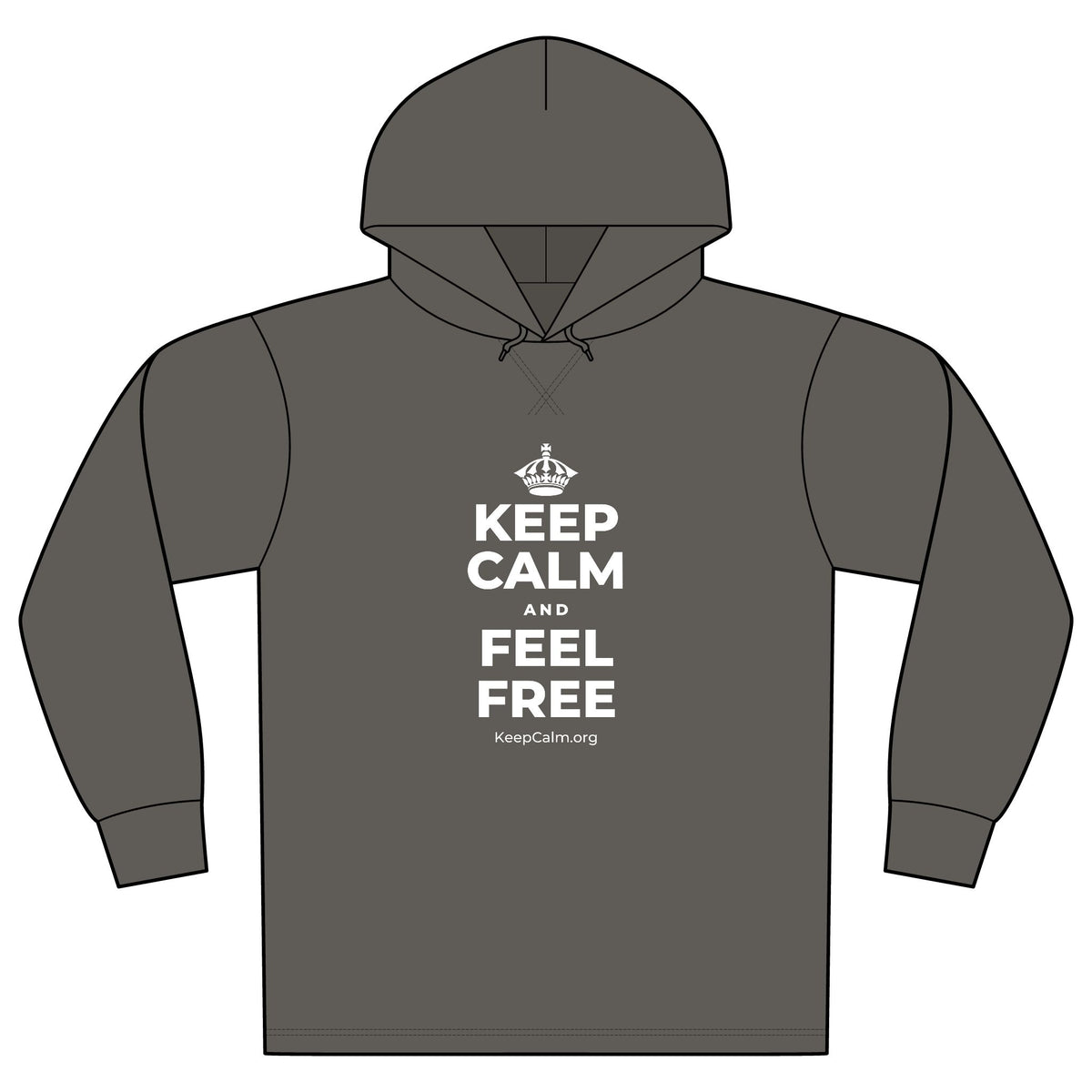 KEEP CALM AND FEEL FREE Organic Hoodie Tee