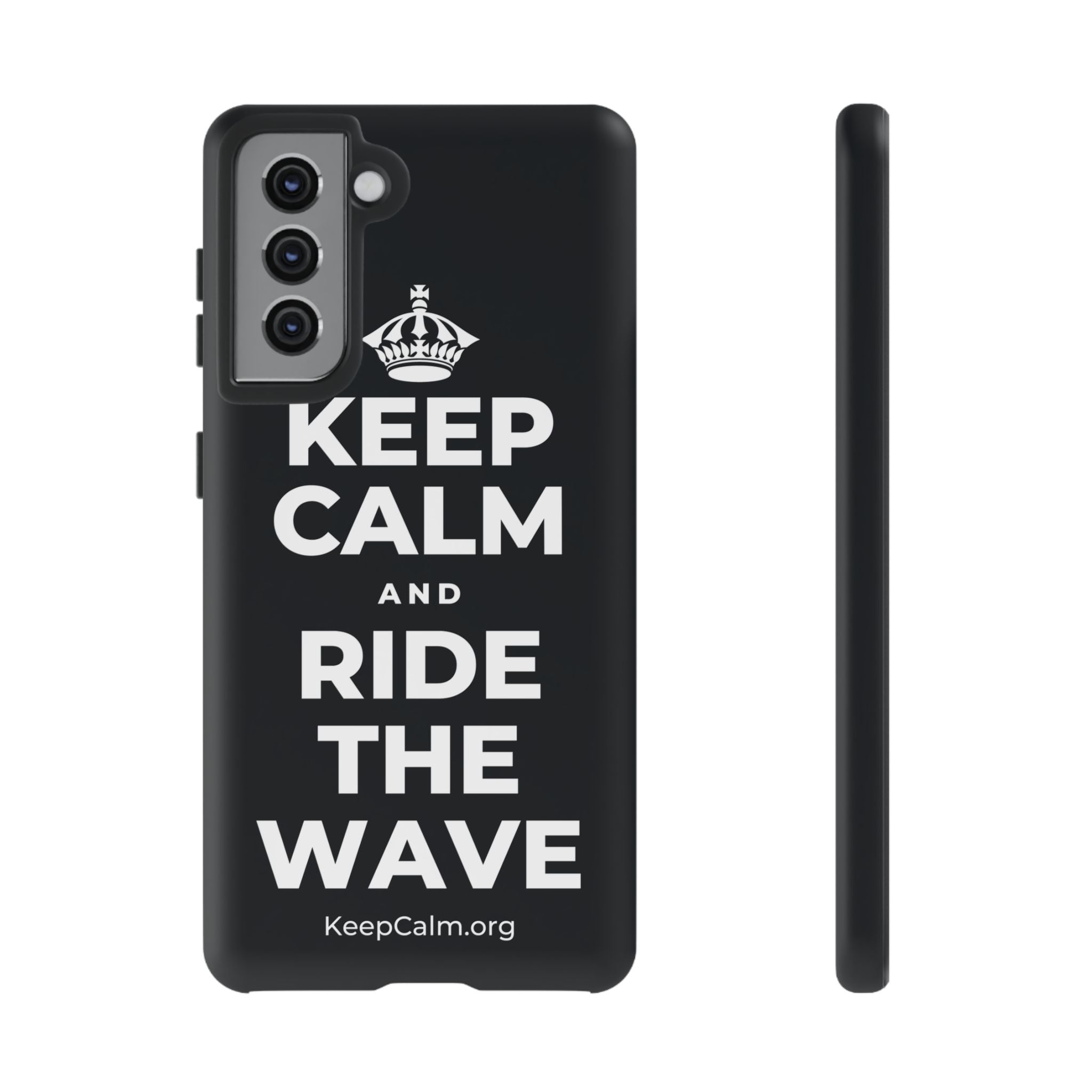 KEEP CALM AND RIDE THE WAVE Phone Case (Dark)