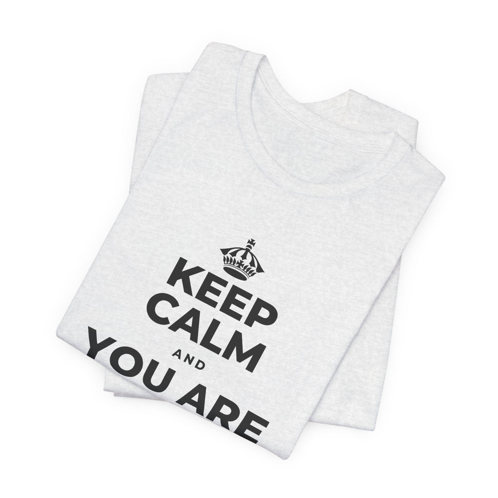 KEEP CALM AND YOU ARE DOING GREAT TODAY T-Shirt (Soft Cream–Heather Mauve)
