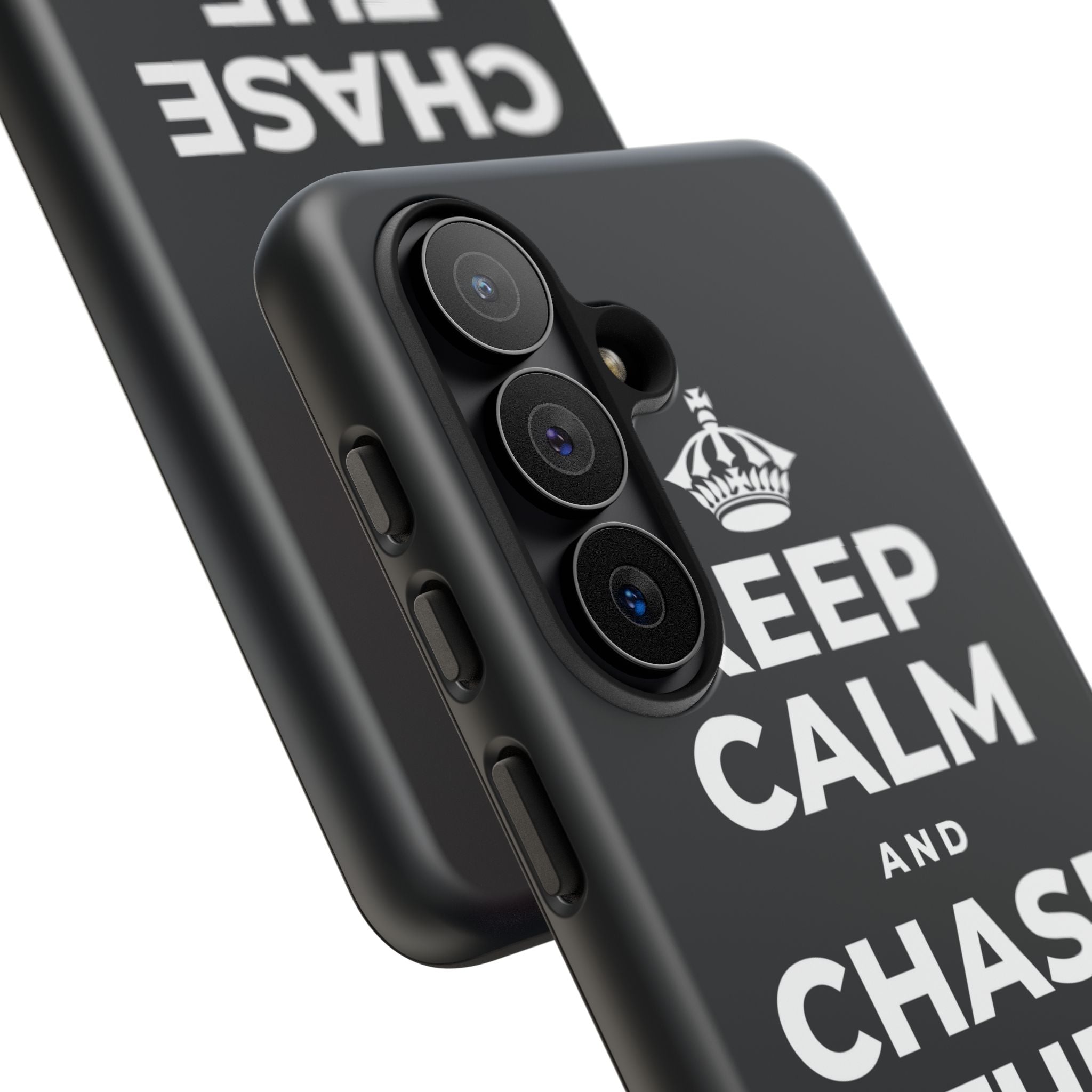 KEEP CALM AND CHASE THE LONG DAYS Phone Case (Dark)
