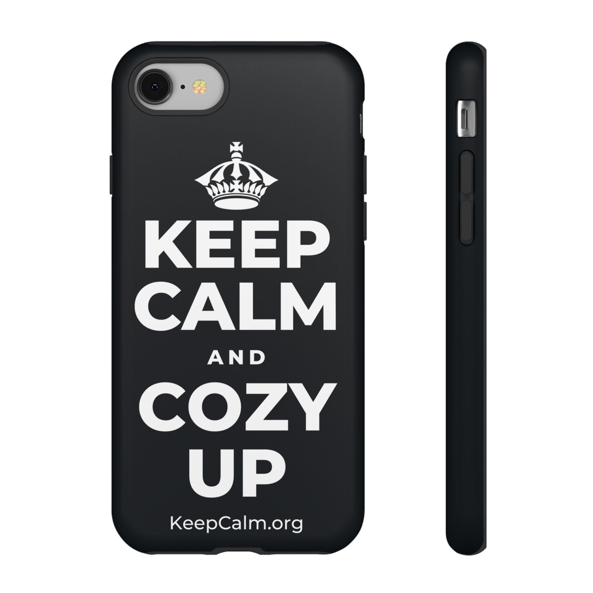 KEEP CALM AND COZY UP Phone Case (Dark)