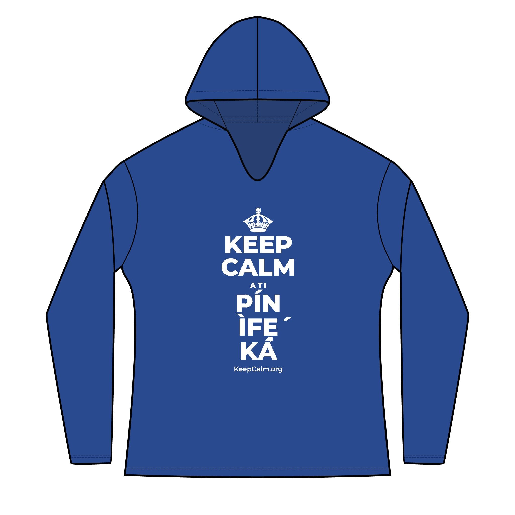 KEEP CALM ATI PÍN ÌFẸ́ KÁ Women's Long Sleeve Hoodie