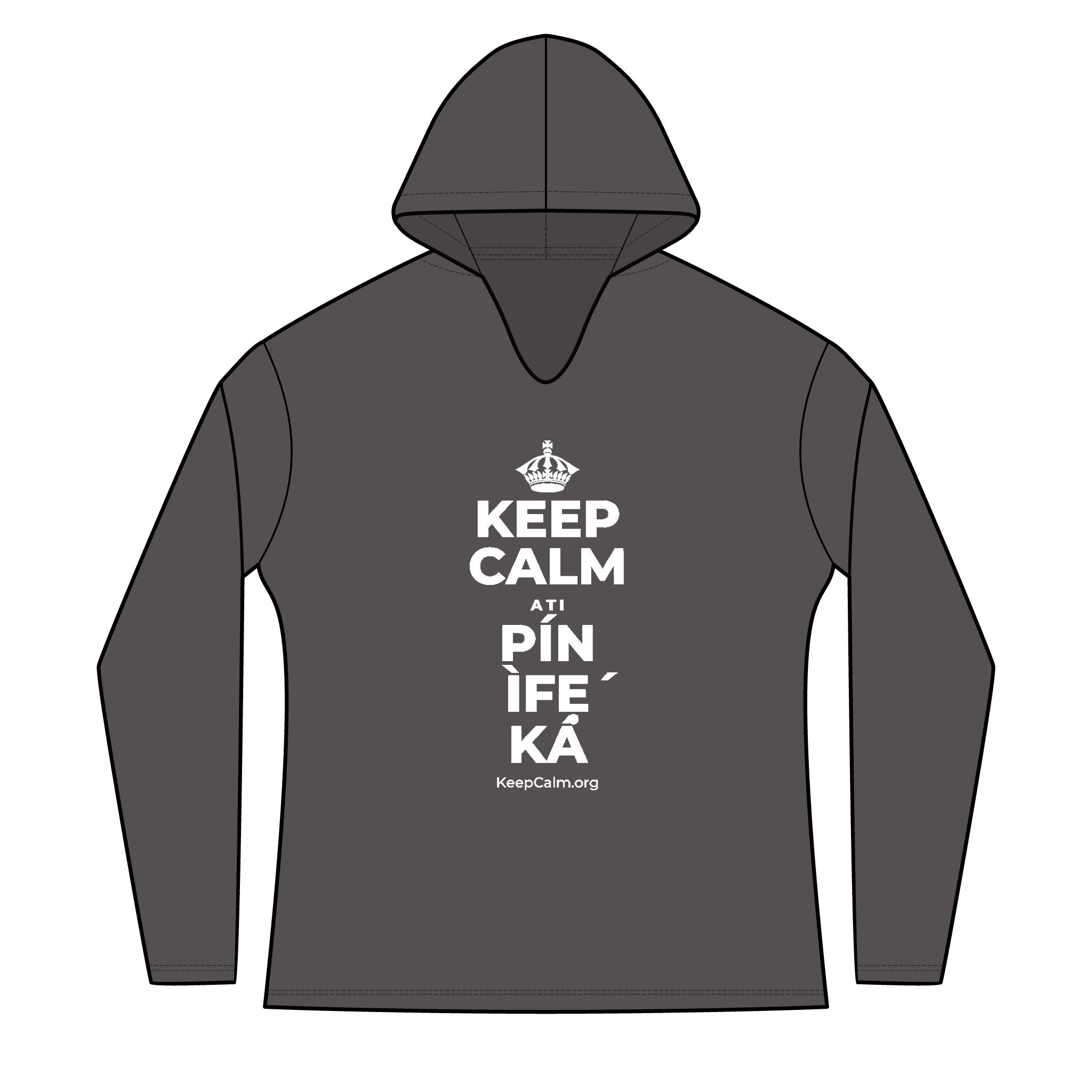 KEEP CALM ATI PÍN ÌFẸ́ KÁ Women's Long Sleeve Hoodie