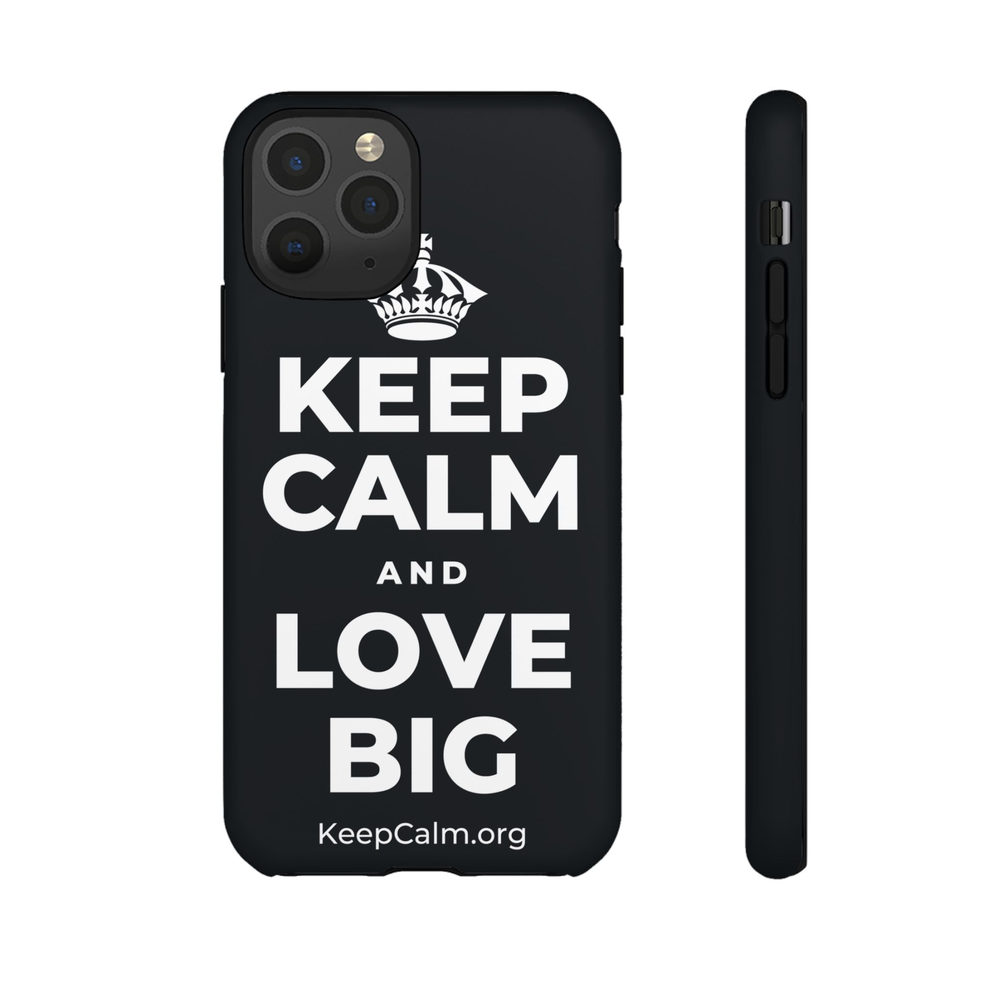 KEEP CALM AND LOVE BIG Phone Case (Dark)