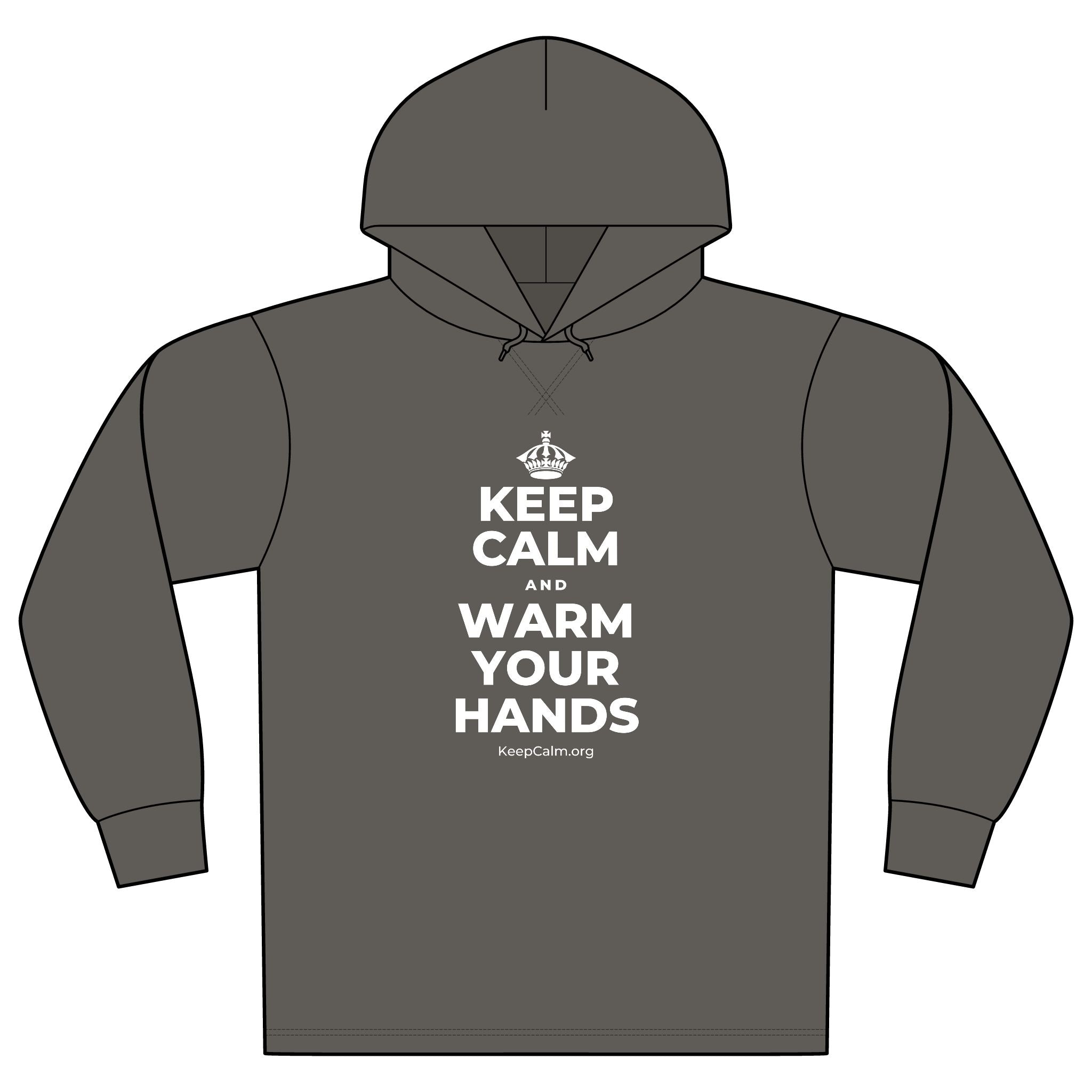 KEEP CALM AND WARM YOUR HANDS Organic Hoodie Tee