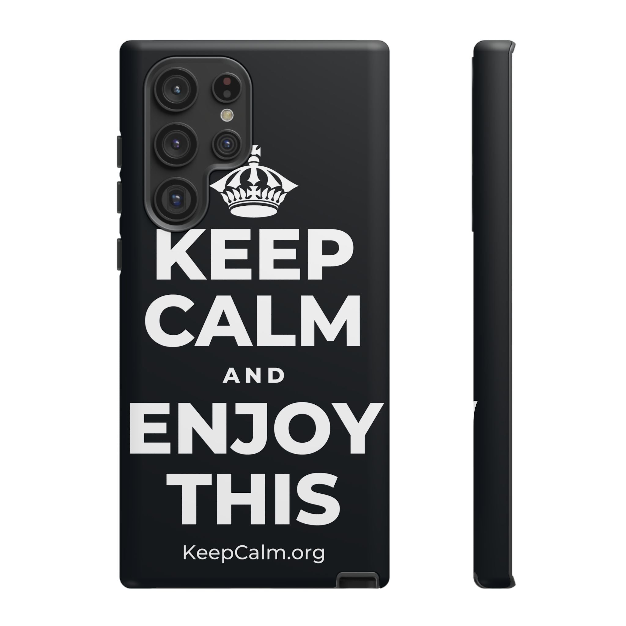 KEEP CALM AND ENJOY THIS Phone Case (Dark)