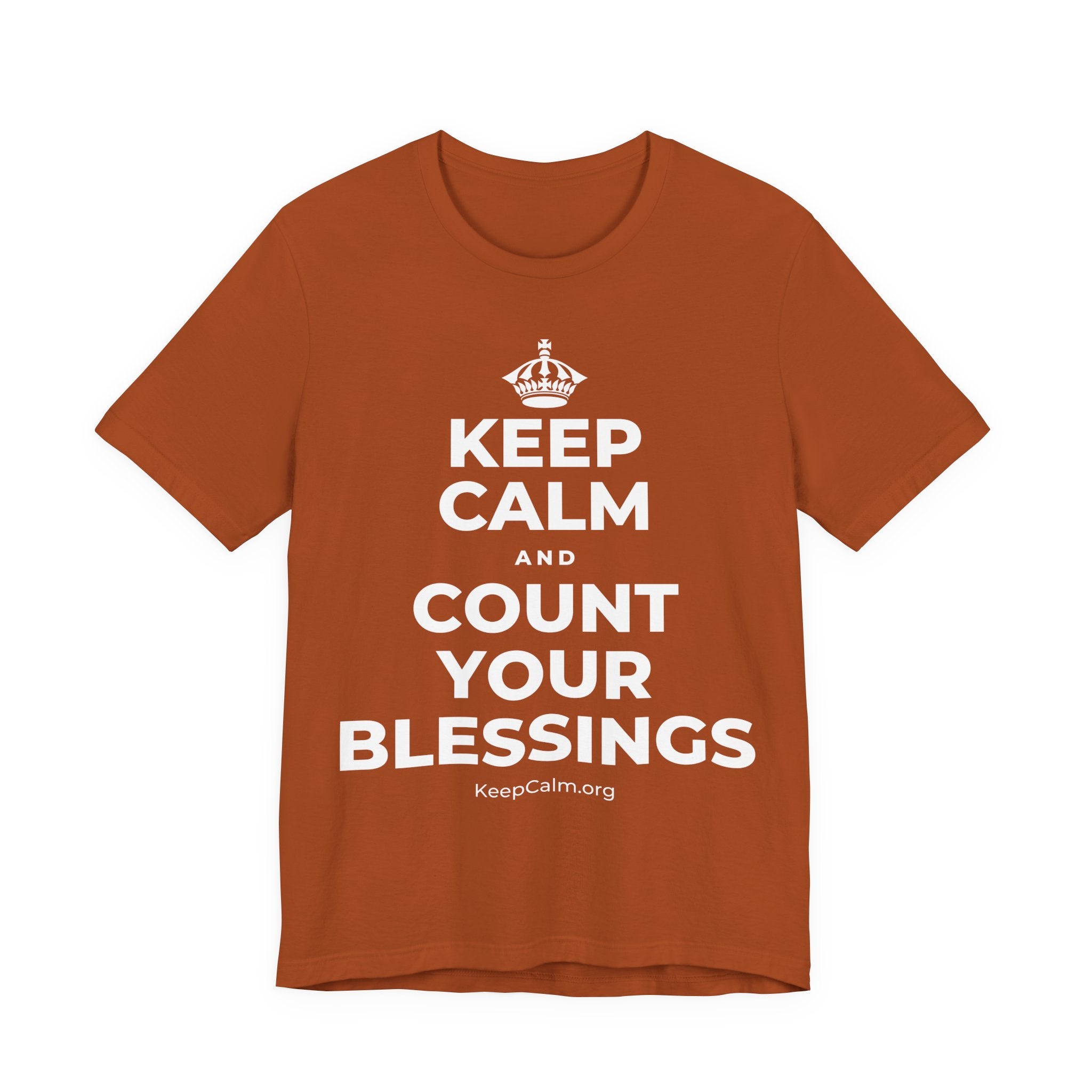 KEEP CALM AND COUNT YOUR BLESSINGS T-Shirt (Military Green–Autumn)