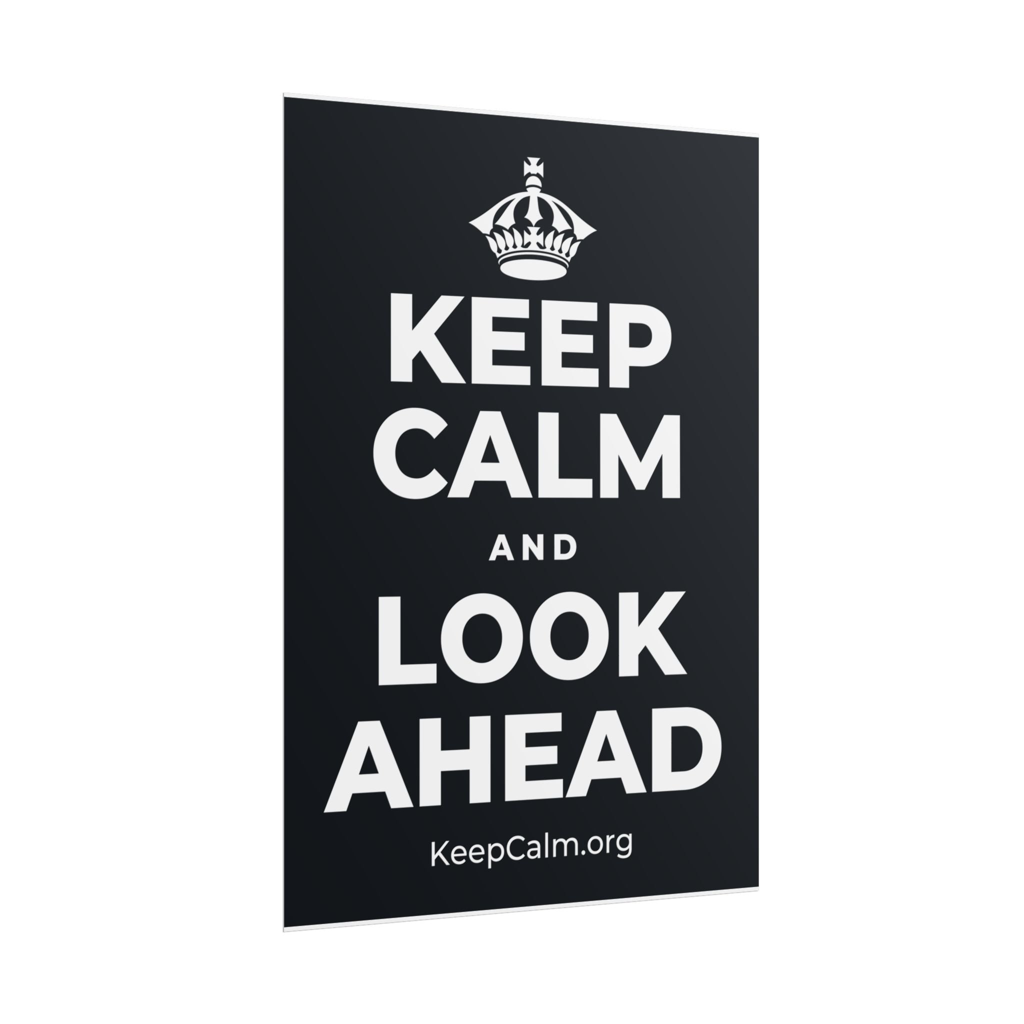 KEEP CALM AND LOOK AHEAD Poster (Dark)