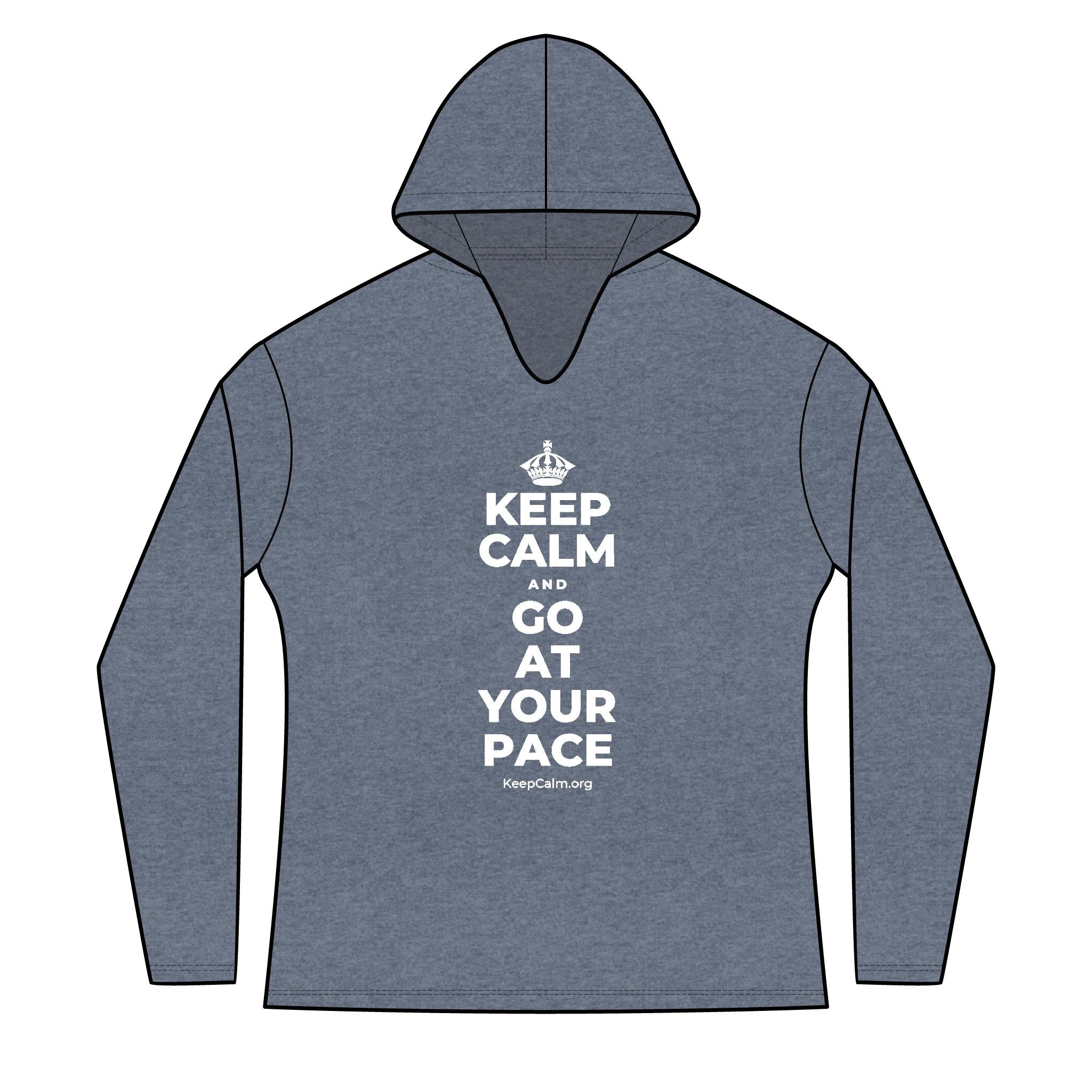KEEP CALM AND GO AT YOUR PACE Women's Long Sleeve Hoodie