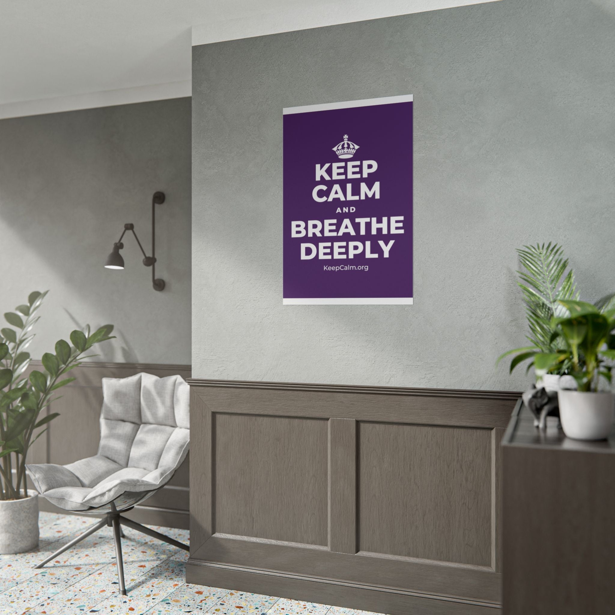 KEEP CALM AND BREATHE DEEPLY Poster