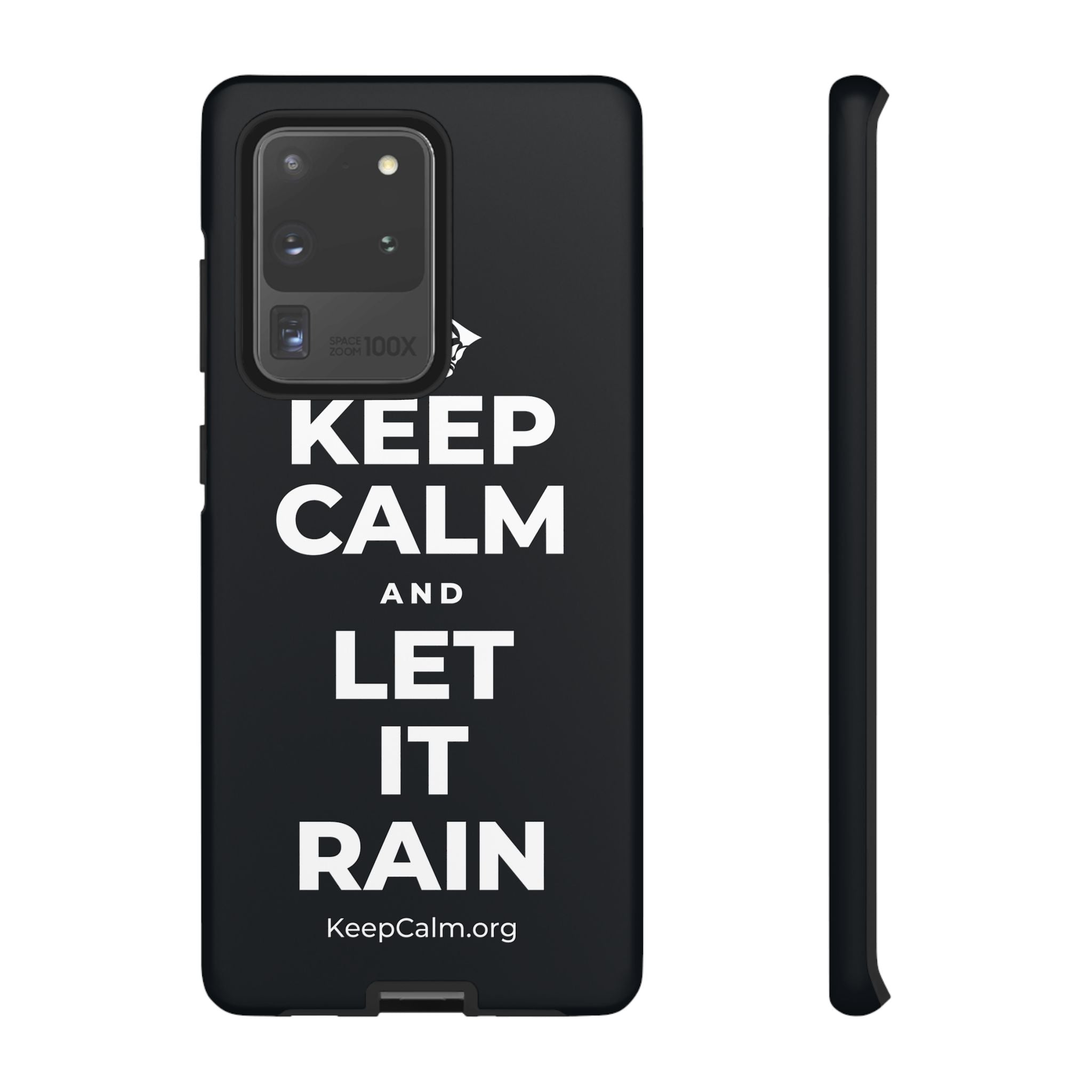 KEEP CALM AND LET IT RAIN Phone Case (Dark)