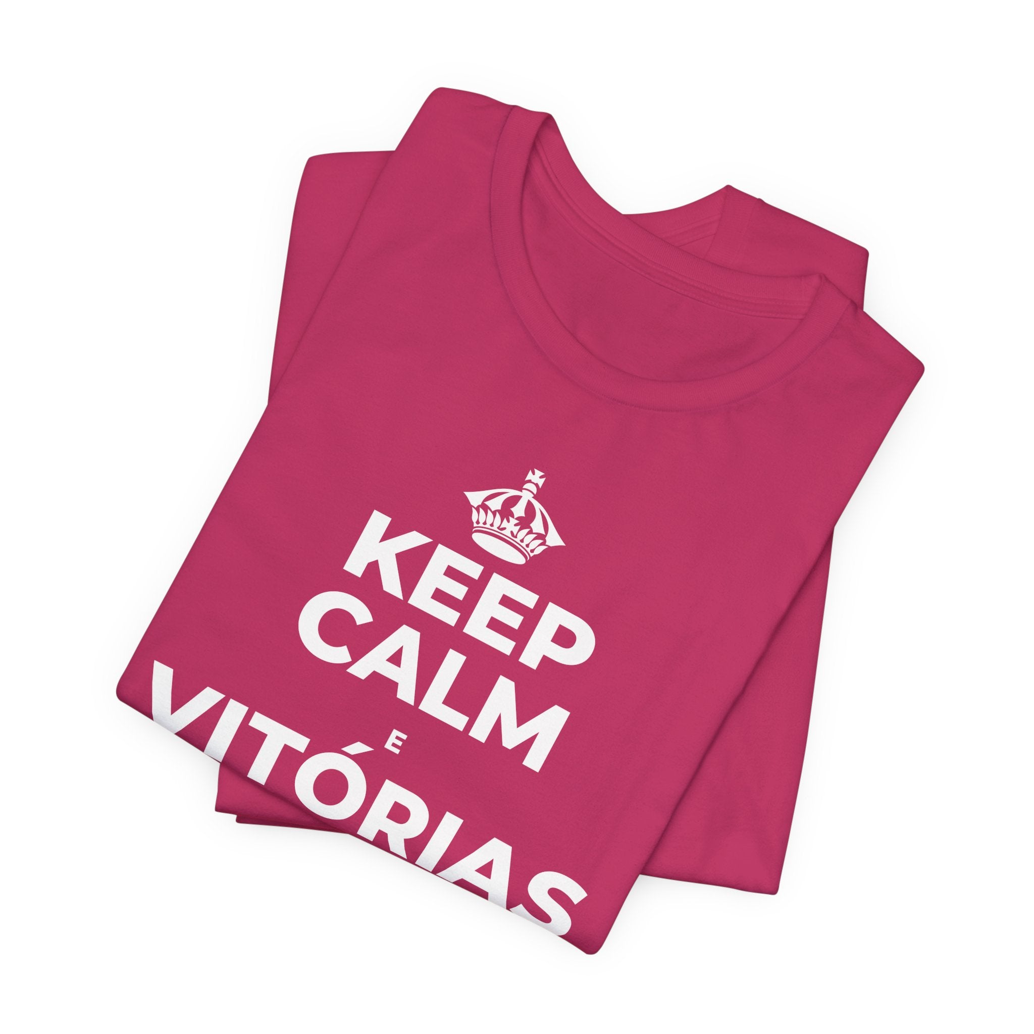 KEEP CALM E VITÓRIAS PEQUENAS, SEMANA GRANDE T-Shirt (Baby Blue–Silver)