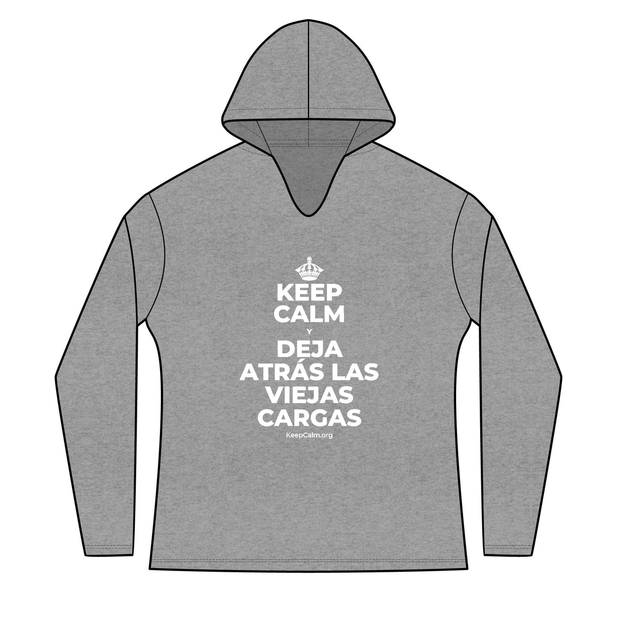 KEEP CALM Y DEJA ATRÁS LAS VIEJAS CARGAS Women's Long Sleeve Hoodie