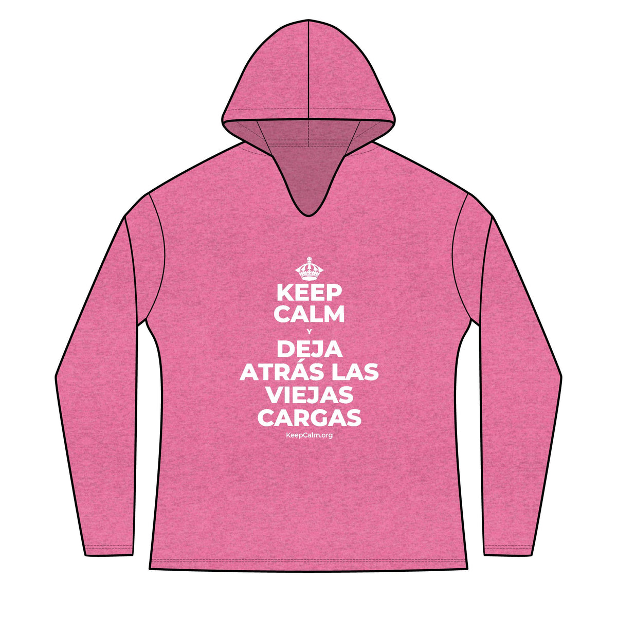 KEEP CALM Y DEJA ATRÁS LAS VIEJAS CARGAS Women's Long Sleeve Hoodie