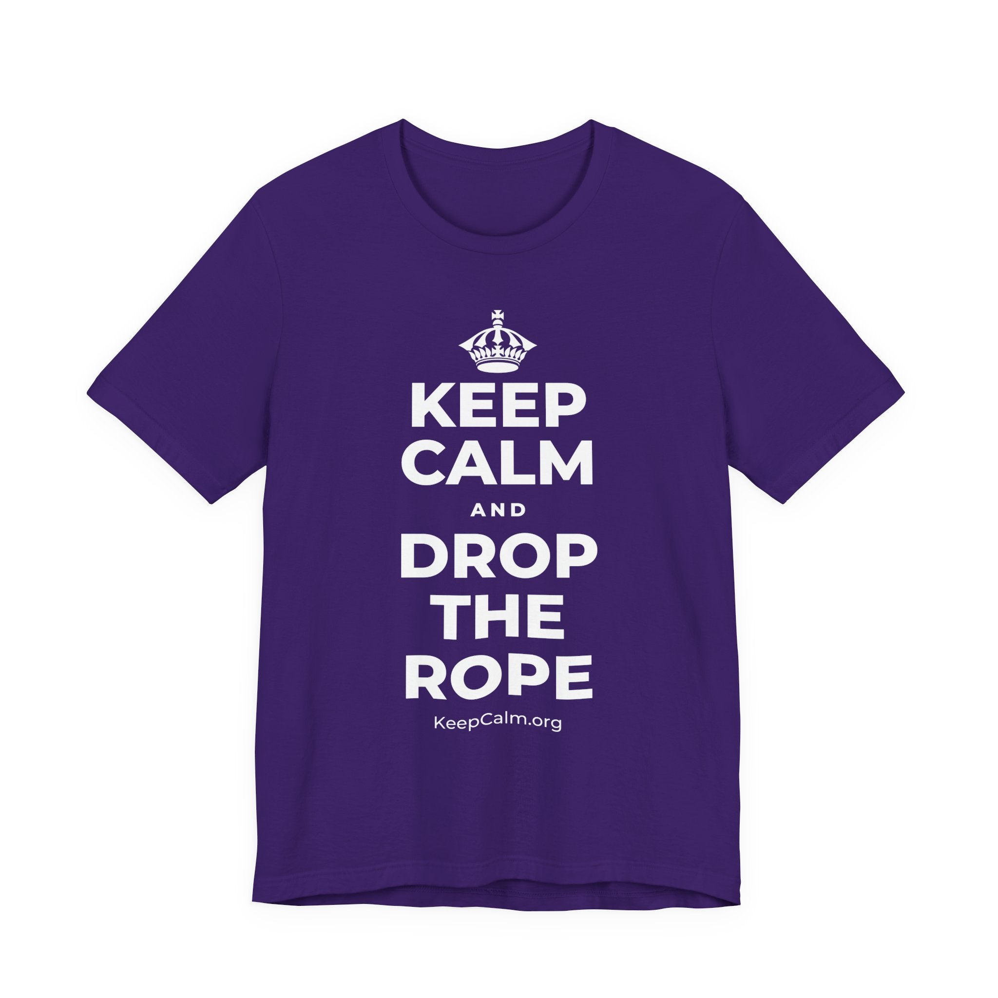 KEEP CALM AND DROP THE ROPE T-Shirt (Soft Cream–Heather Mauve)