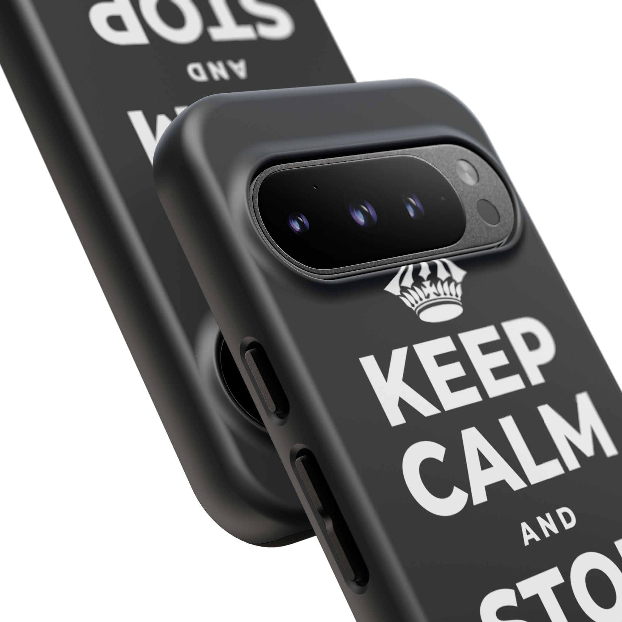 KEEP CALM AND STOP FORCING IT Phone Case (Dark)