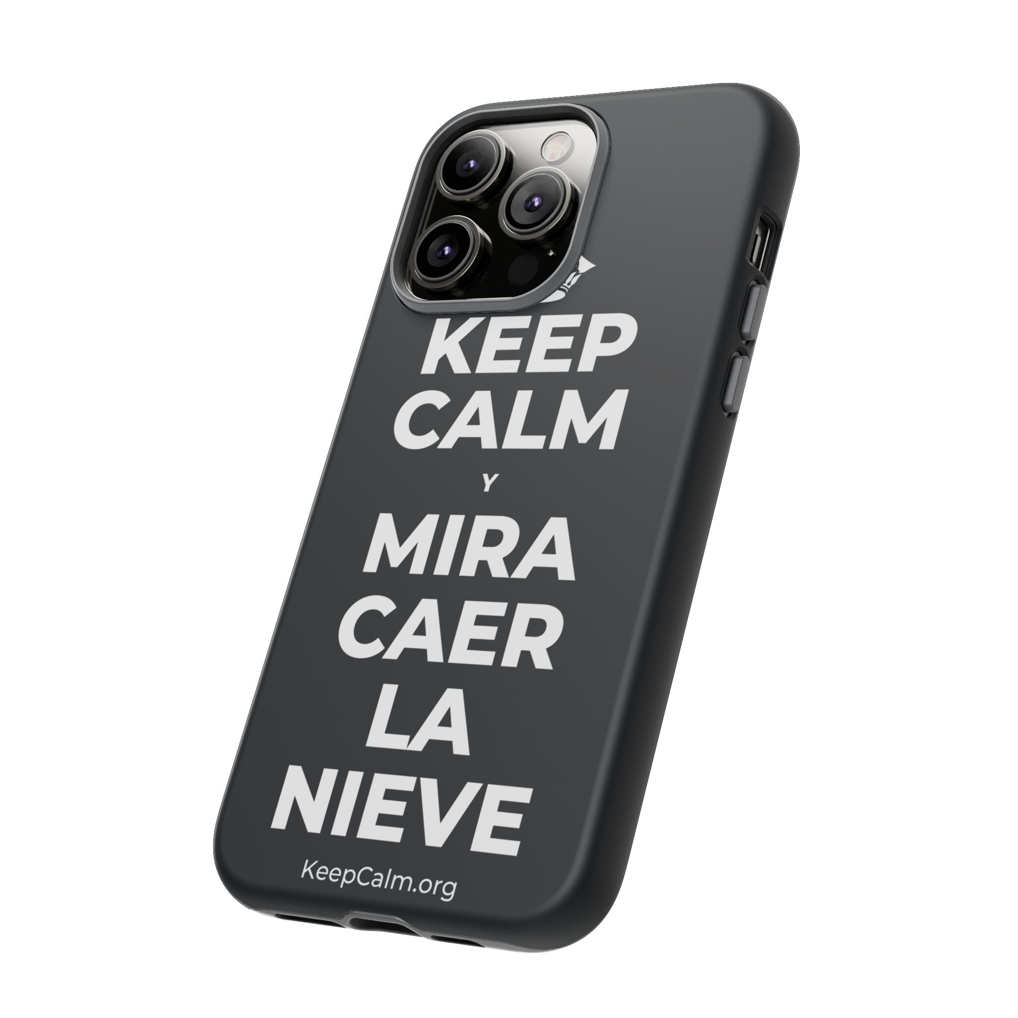 KEEP CALM Y MIRA CAER LA NIEVE Phone Case (Dark)