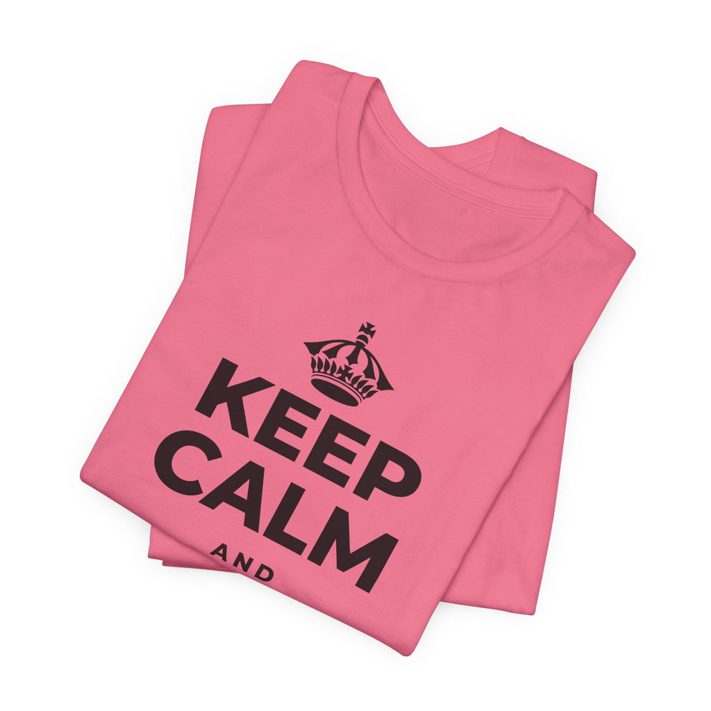 KEEP CALM AND வார இறுதிக்குள் மெதுவாக இறங்குங்கள் T-Shirt (Military Green–Autumn)