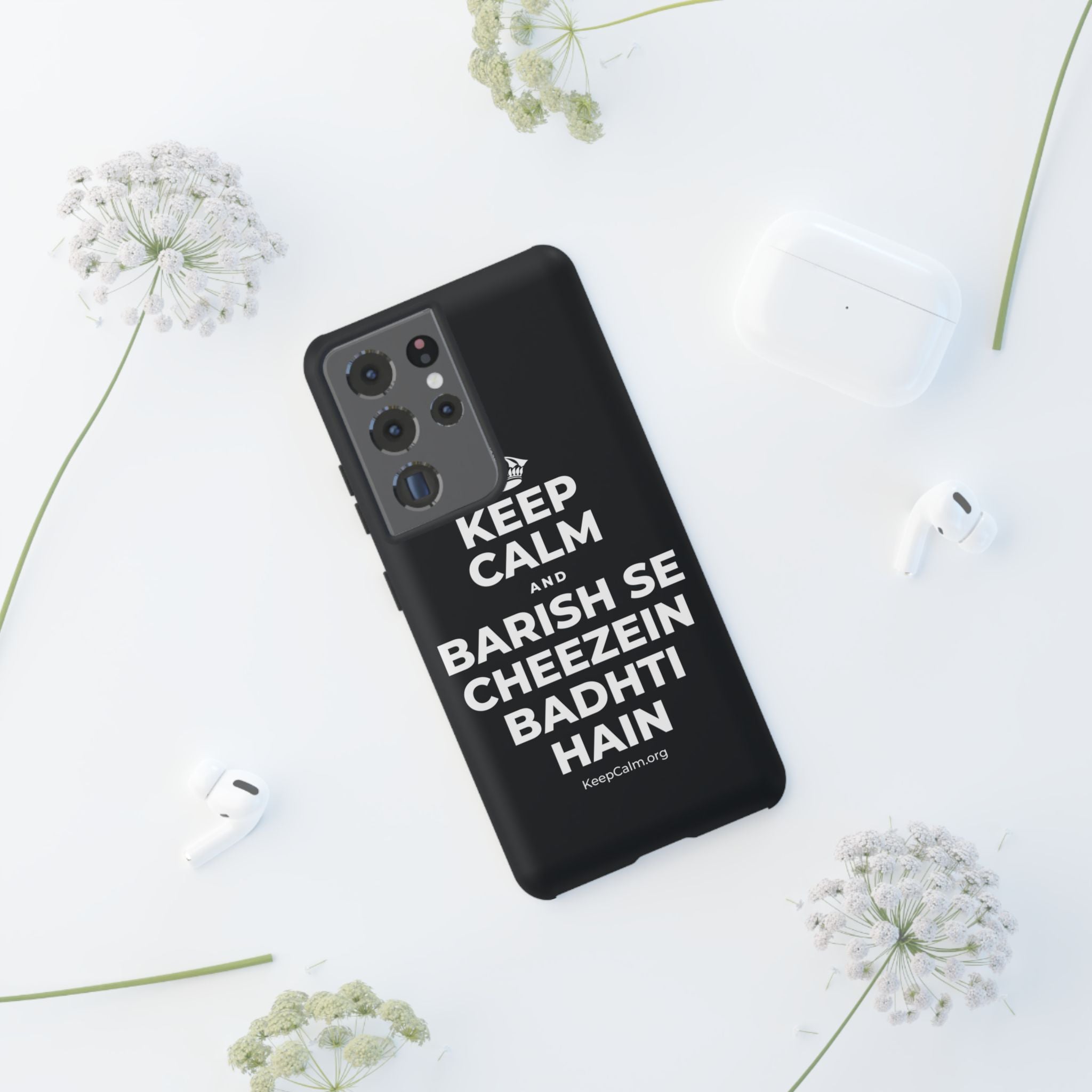 KEEP CALM AND BARISH SE CHEEZEIN BADHTI HAIN Phone Case (Dark)