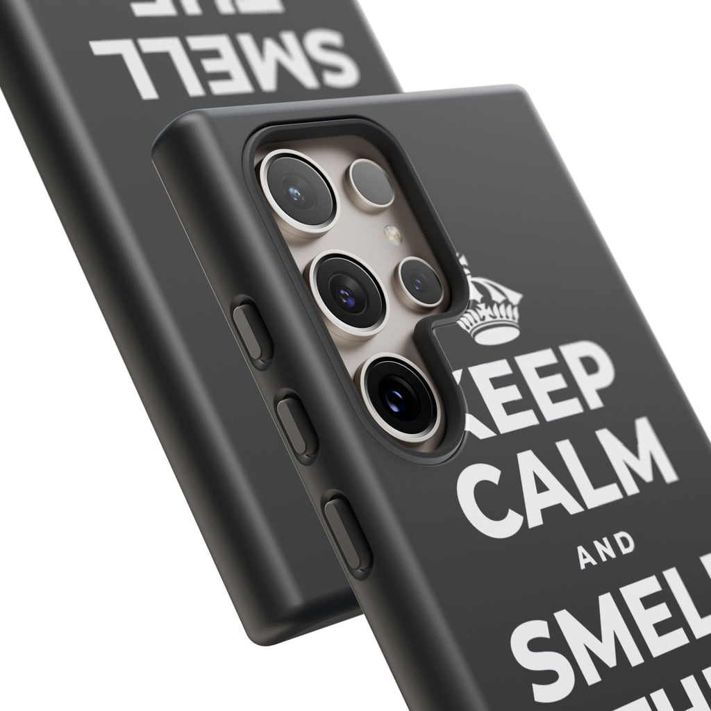 KEEP CALM AND SMELL THE FRESH AIR Phone Case (Dark)