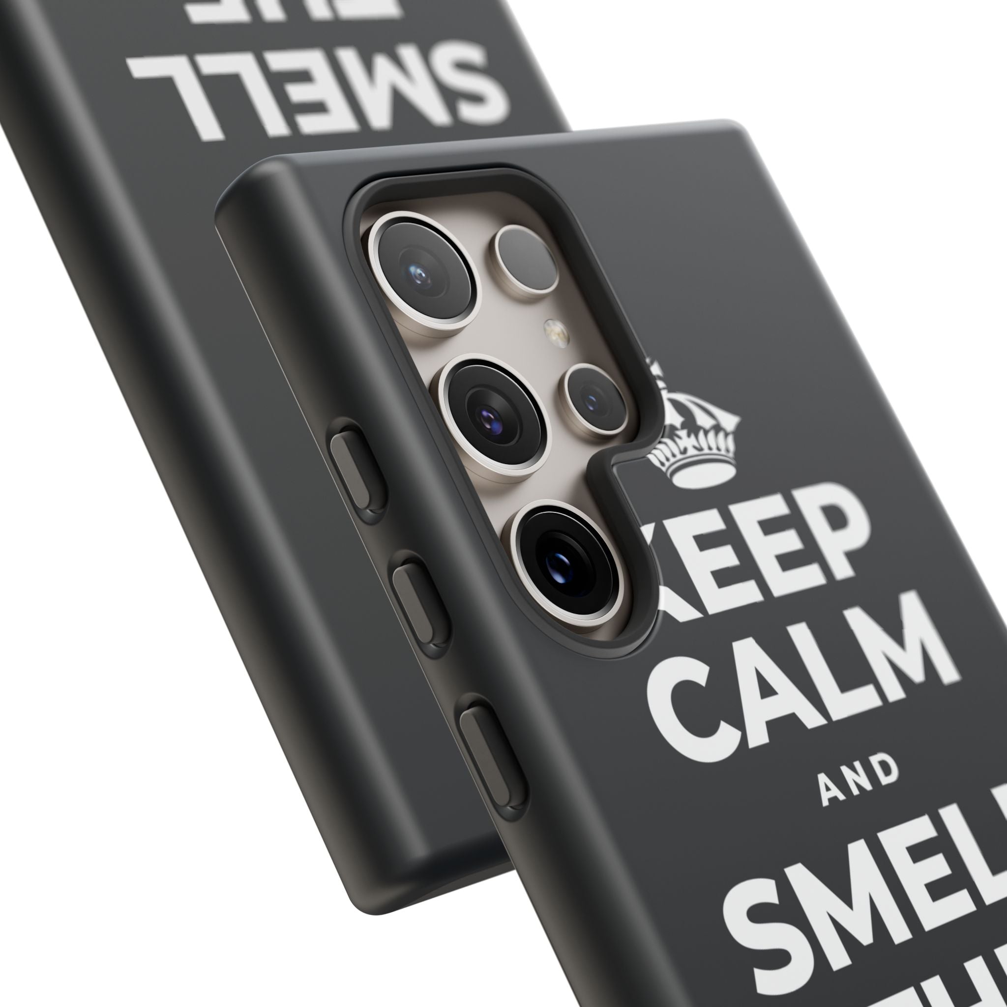 KEEP CALM AND SMELL THE FRESH AIR Phone Case (Dark)