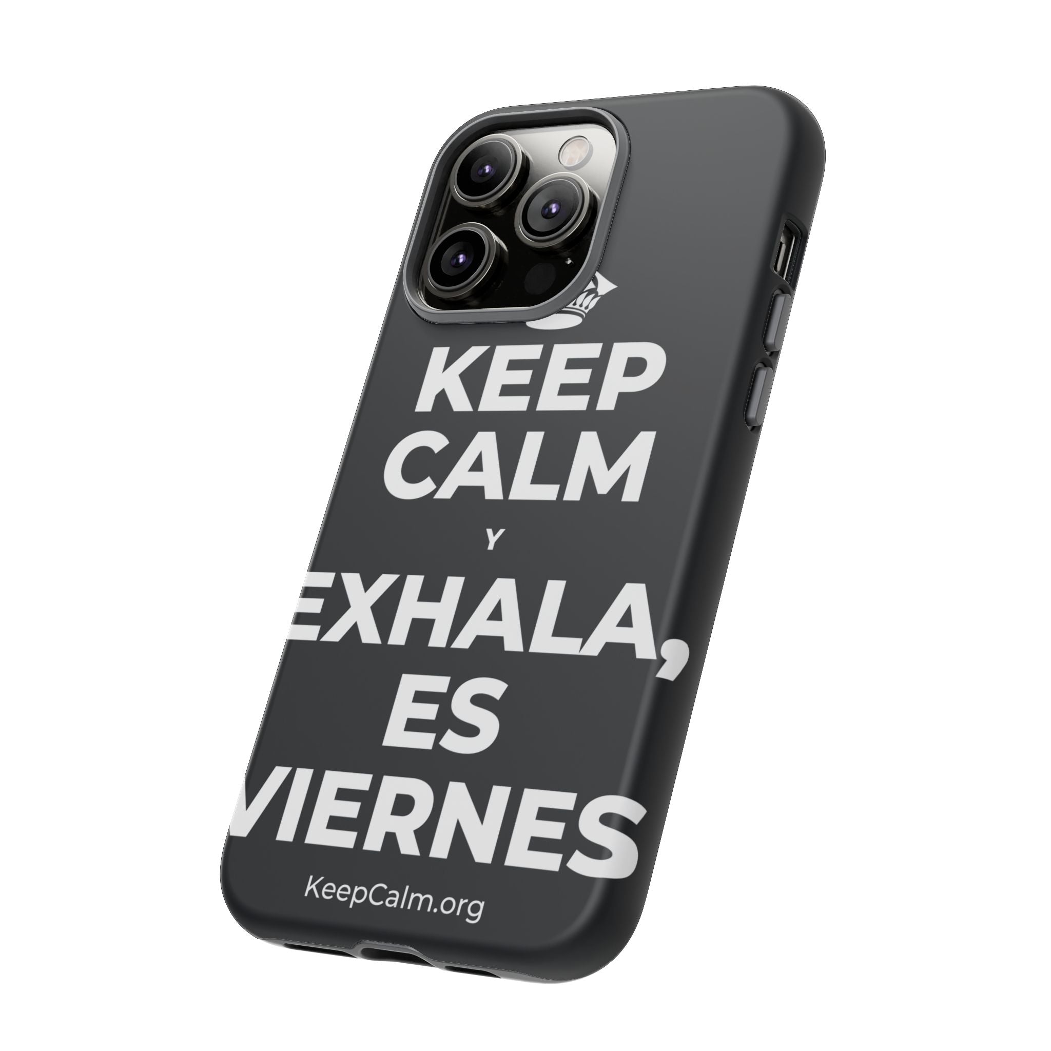 KEEP CALM Y EXHALA, ES VIERNES Phone Case (Dark)