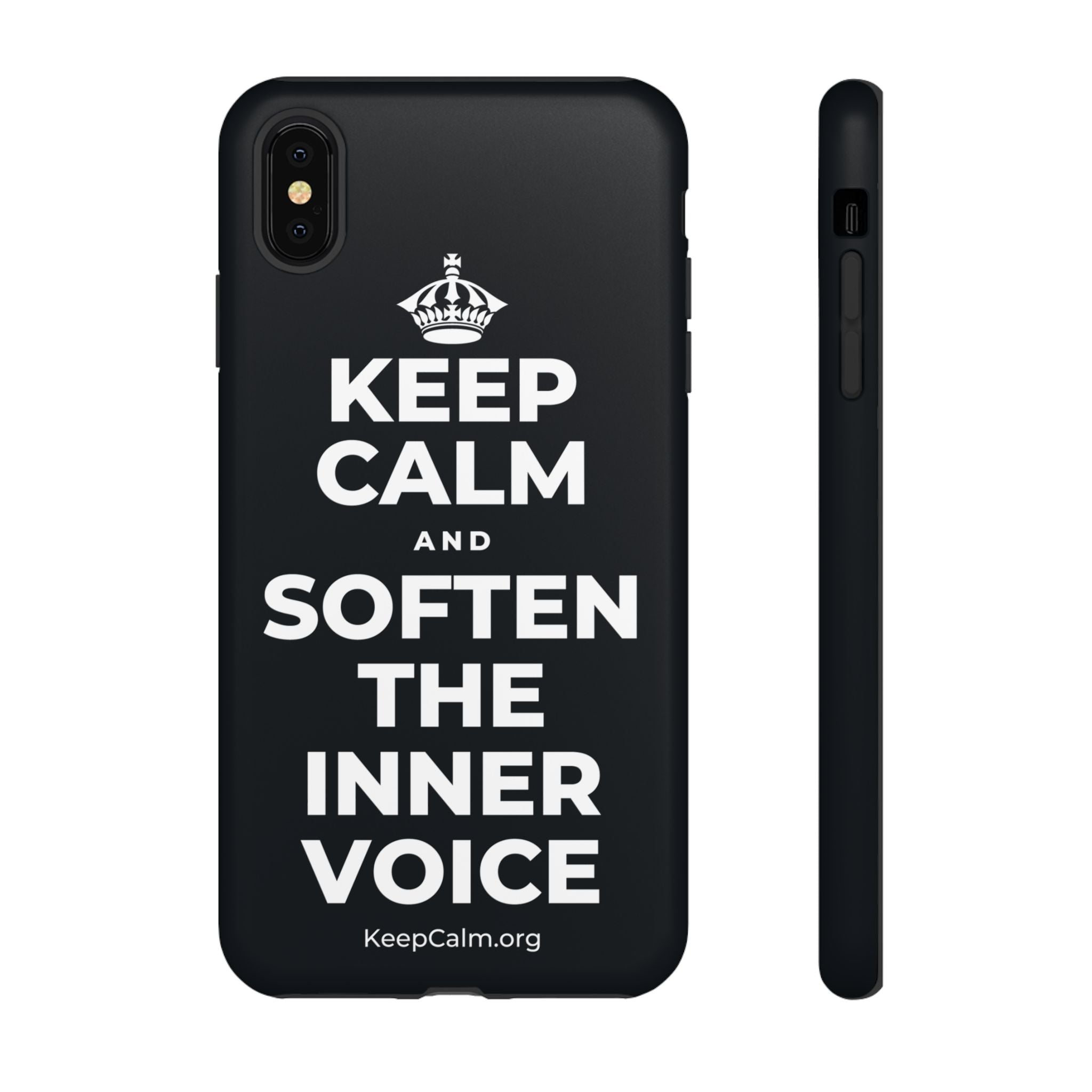 KEEP CALM AND SOFTEN THE INNER VOICE Phone Case (Dark)