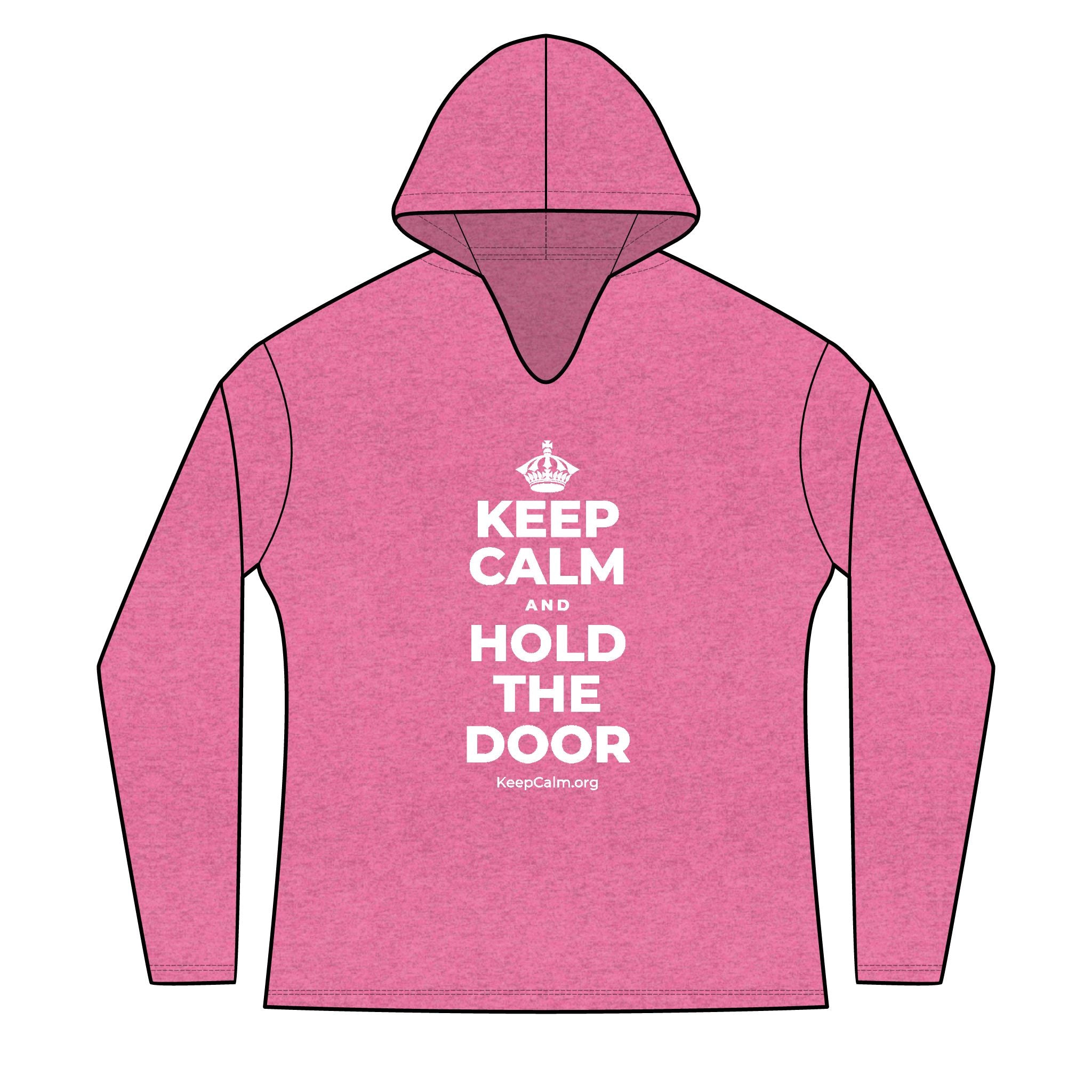 KEEP CALM AND HOLD THE DOOR Women's Long Sleeve Hoodie