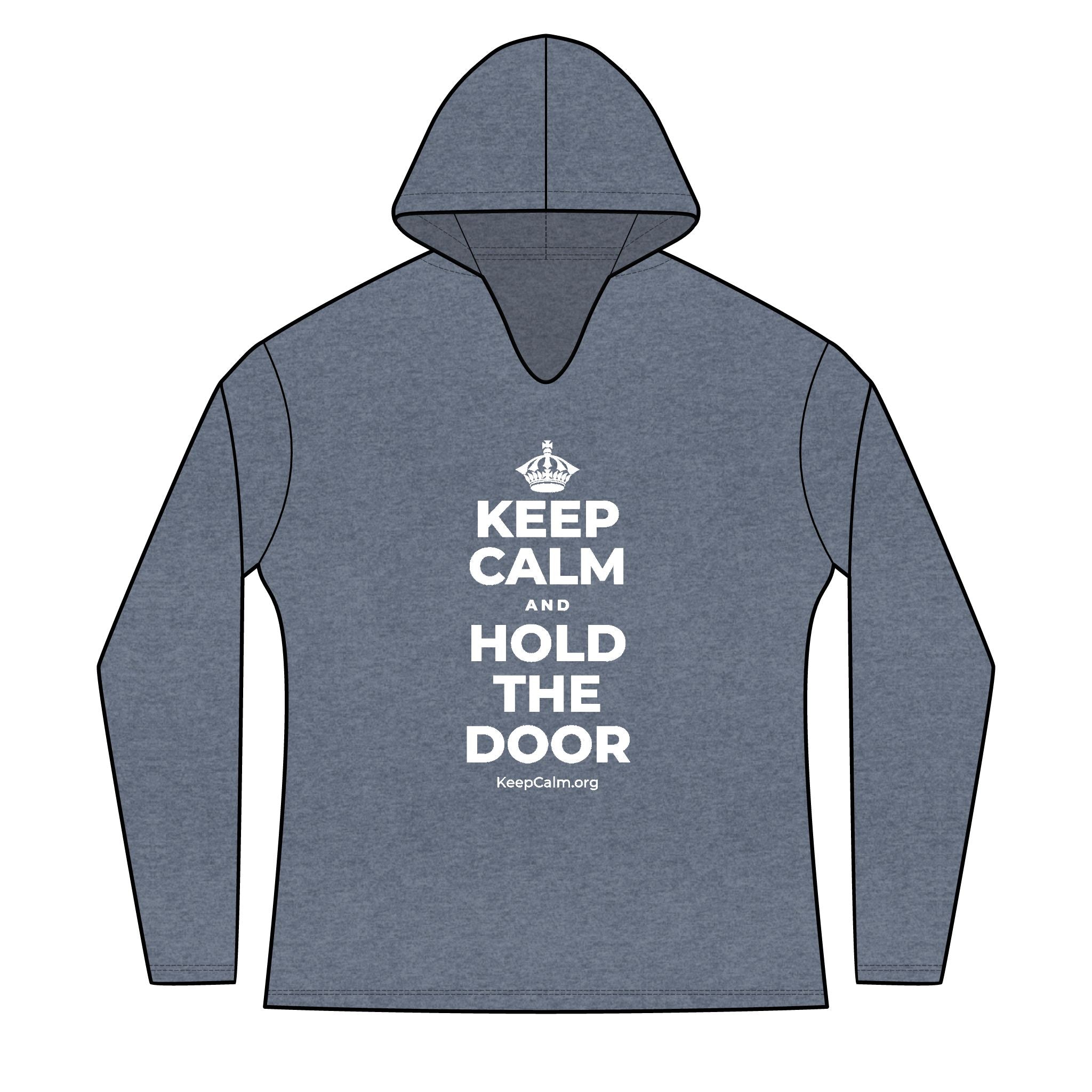 KEEP CALM AND HOLD THE DOOR Women's Long Sleeve Hoodie