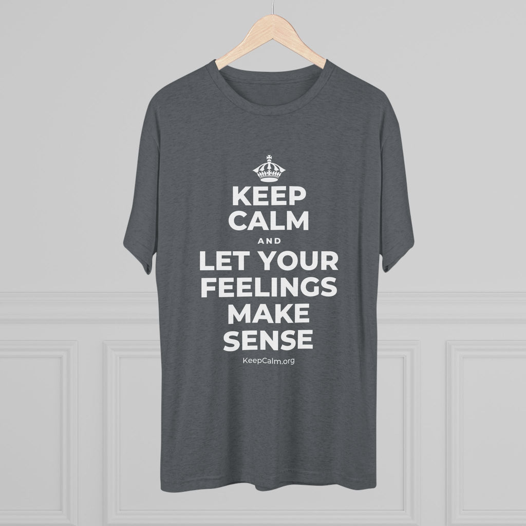 KEEP CALM AND LET YOUR FEELINGS MAKE SENSE Tri-Blend Tee