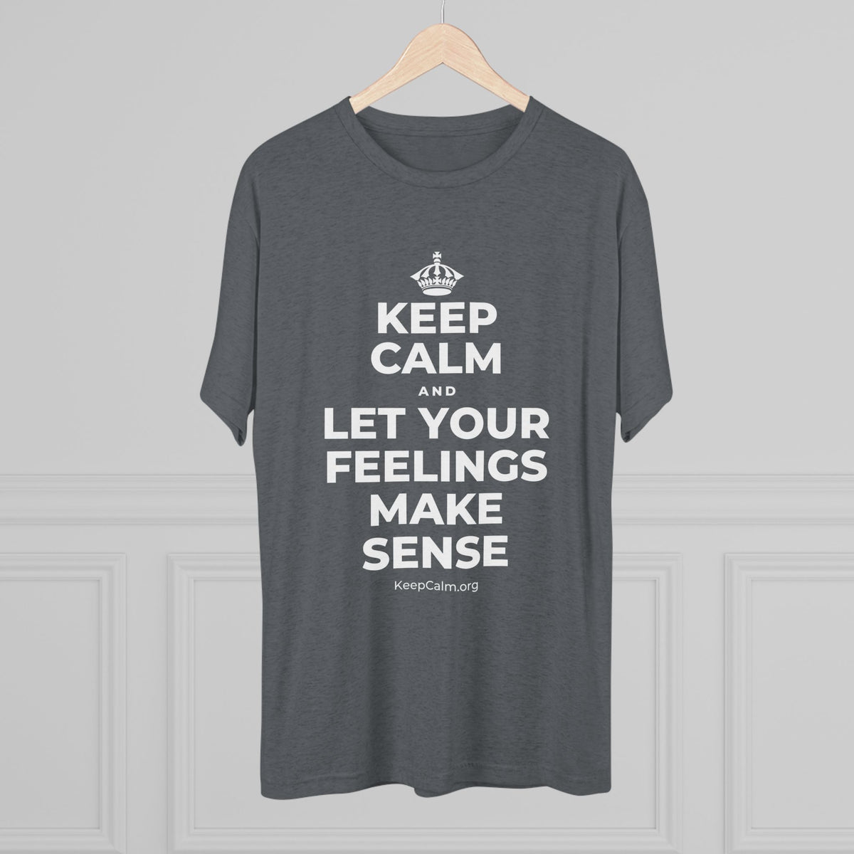 KEEP CALM AND LET YOUR FEELINGS MAKE SENSE Tri-Blend Tee
