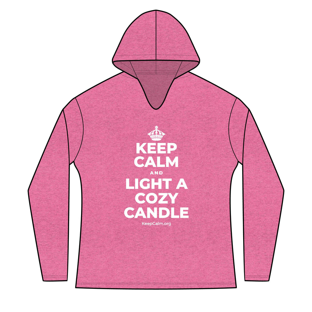 KEEP CALM AND LIGHT A COZY CANDLE Women's Long Sleeve Hoodie