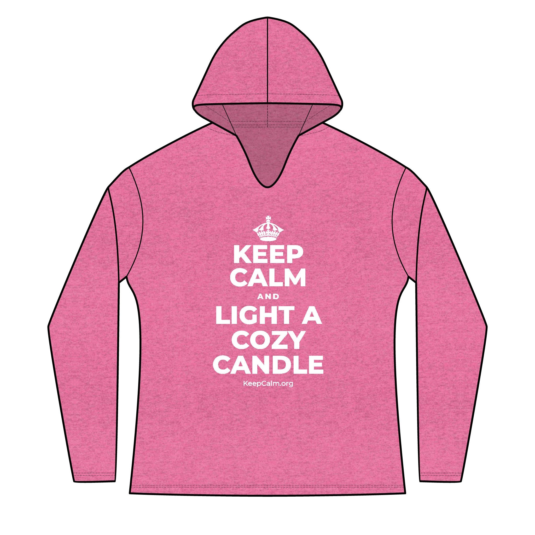 KEEP CALM AND LIGHT A COZY CANDLE Women's Long Sleeve Hoodie