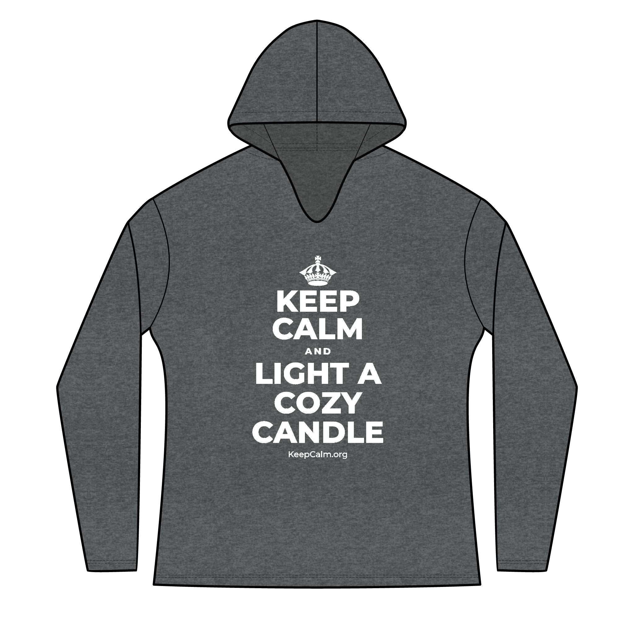 KEEP CALM AND LIGHT A COZY CANDLE Women's Long Sleeve Hoodie