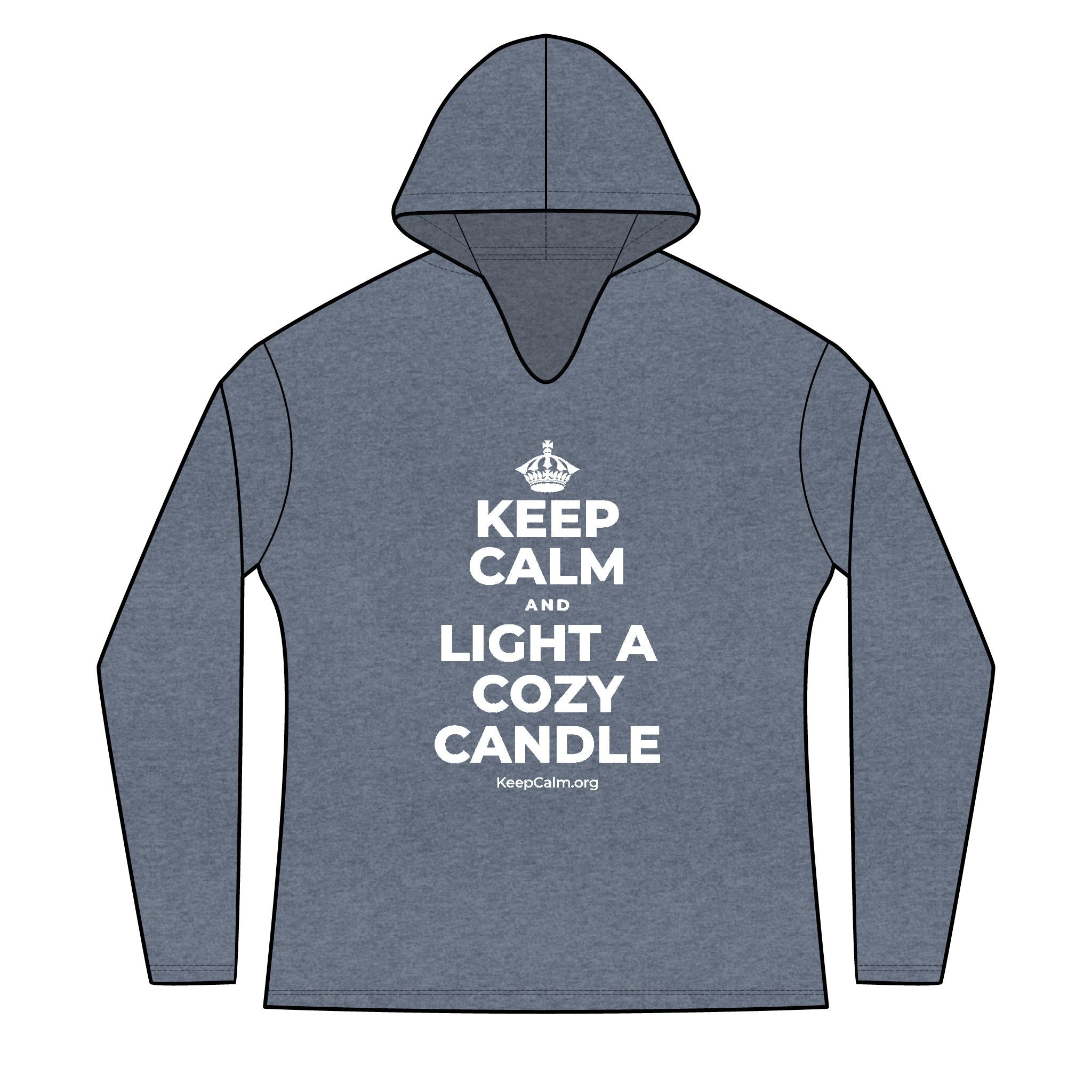 KEEP CALM AND LIGHT A COZY CANDLE Women's Long Sleeve Hoodie