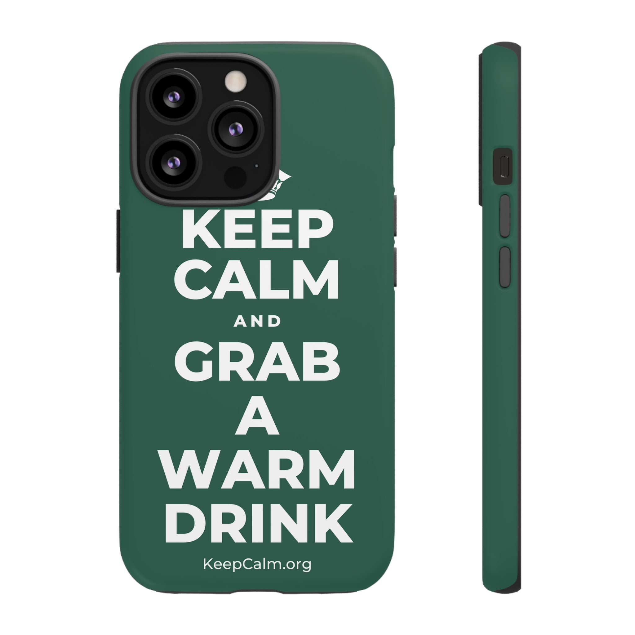 KEEP CALM AND GRAB A WARM DRINK Phone Case
