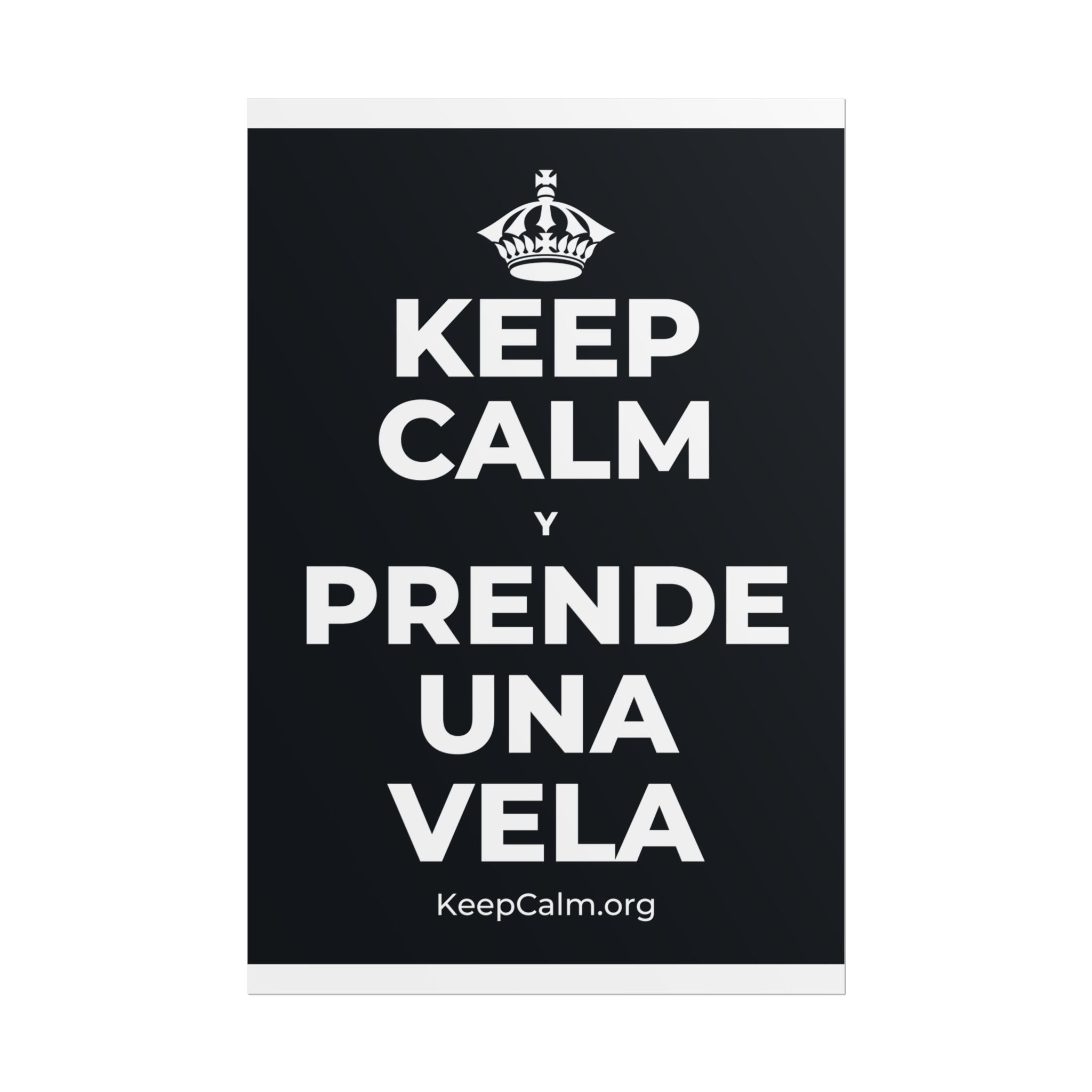 KEEP CALM Y PRENDE UNA VELA Poster (Dark)